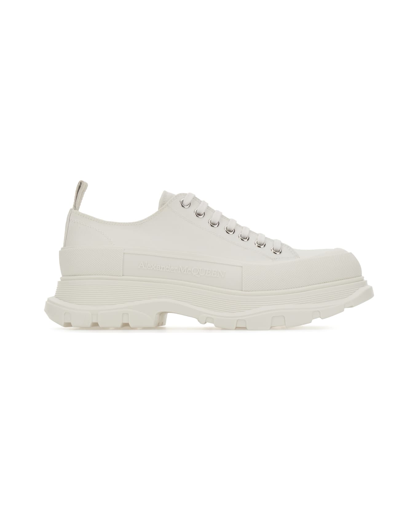 Alexander McQueen White Canvas Tread Slick Sneakers - 9000