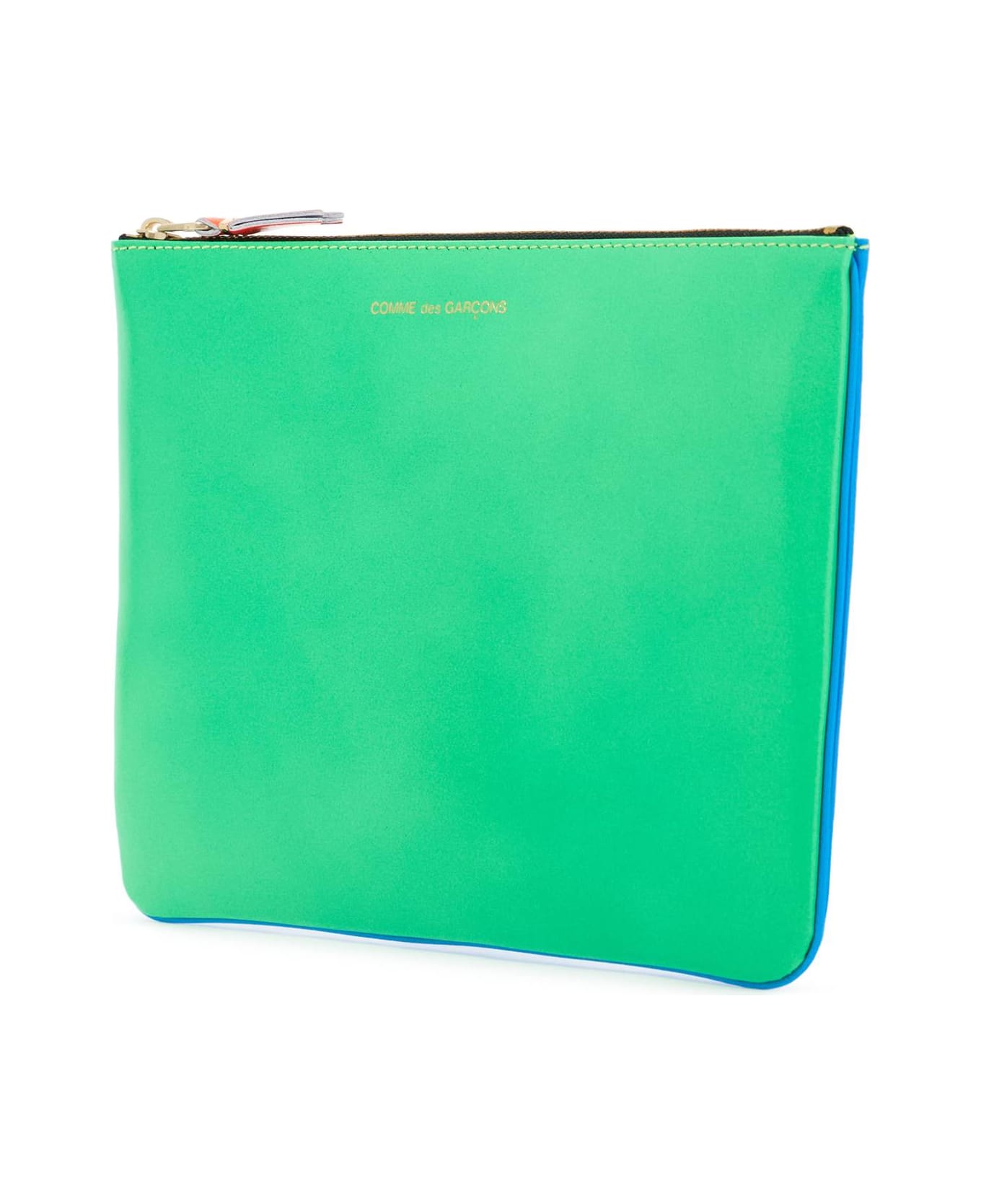 Comme des Garçons Wallet Super Fluo Pouch - BLUE GREEN (Blue) アクセサリー