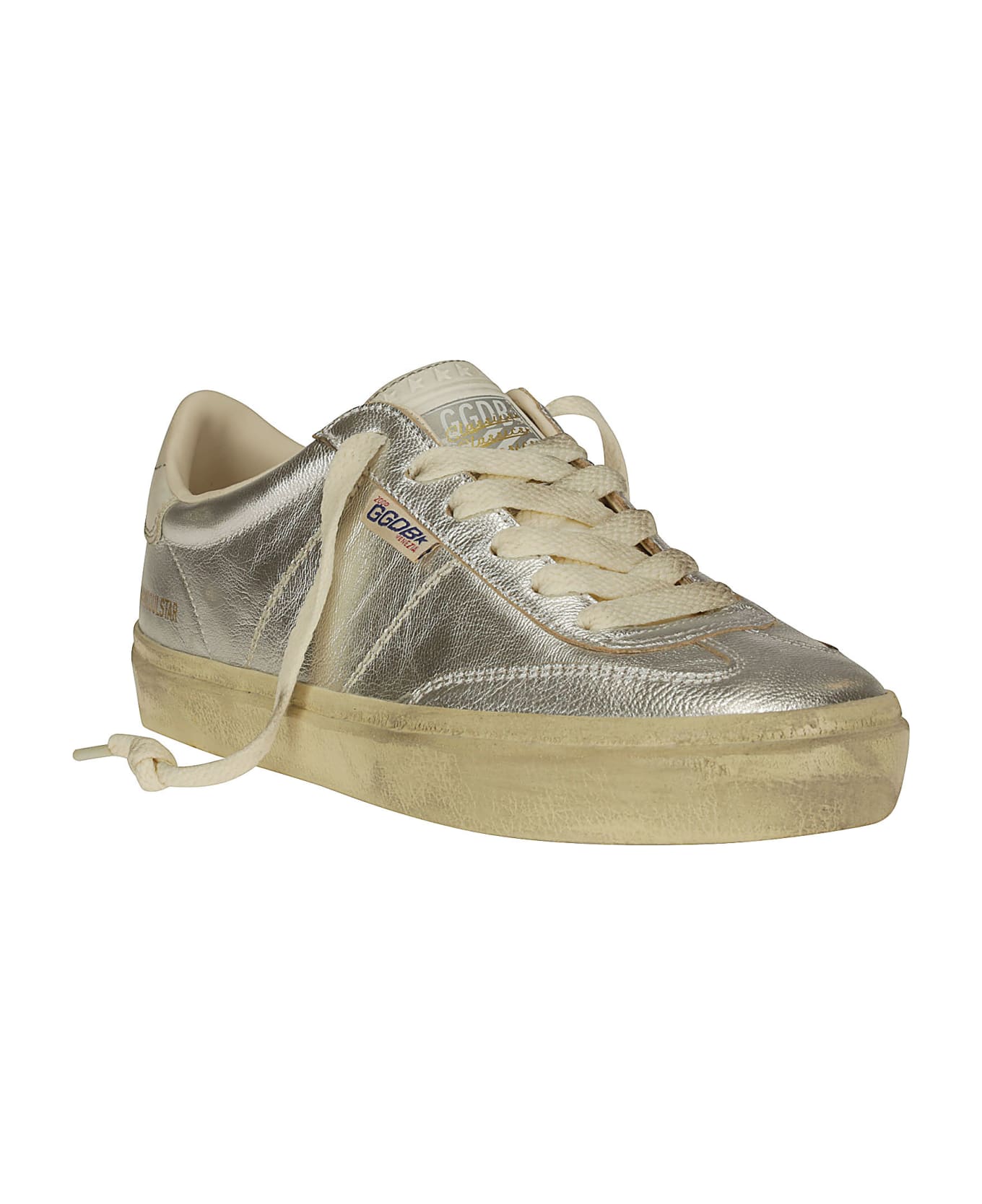 Golden Goose Soul-star Laminated Upper Bio Based Hf Tongue Leat - SILVER/WHITE/MILK