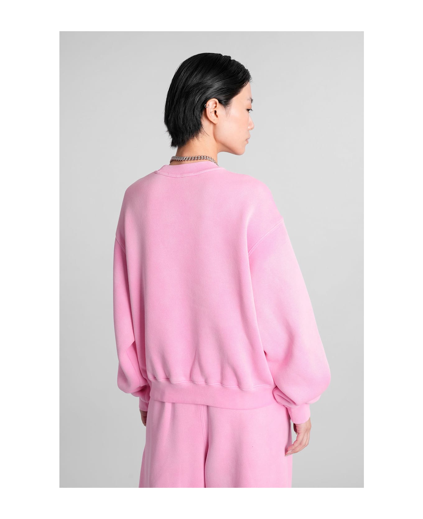 Alexander Wang Sweatshirt In Rose-pink Cotton - PINK