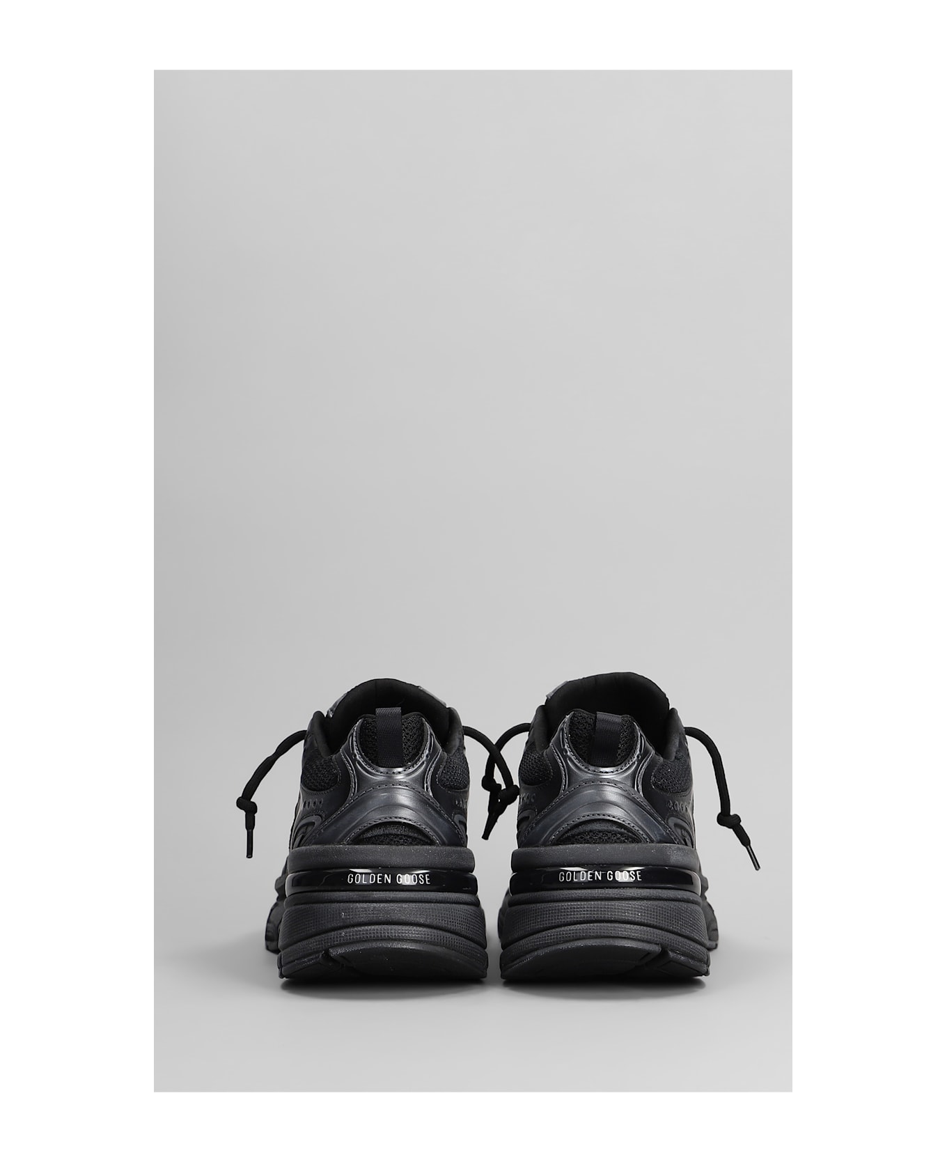 Golden Goose Lightstar Sneakers In Black Leather And Fabric - black