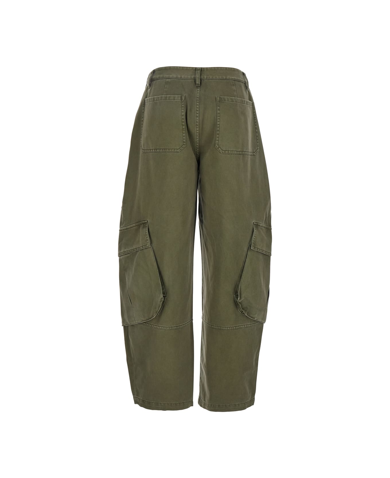 Frame 
the Bubble Cargo
 Green Jeans In Cotton Woman - Green