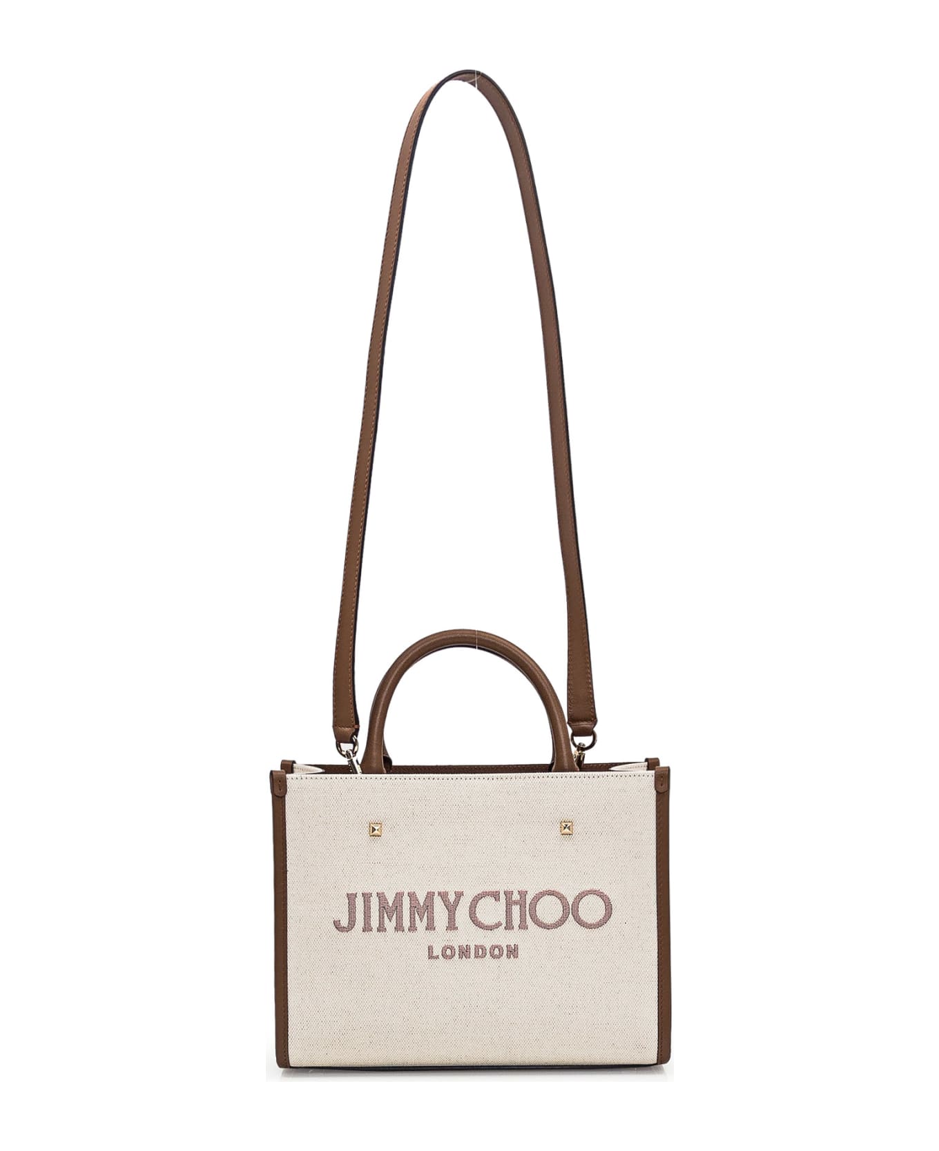 Jimmy Choo Avenue S Tote Bag - NATURAL/TAUPE/DARK TAN/LIGHT GOLD