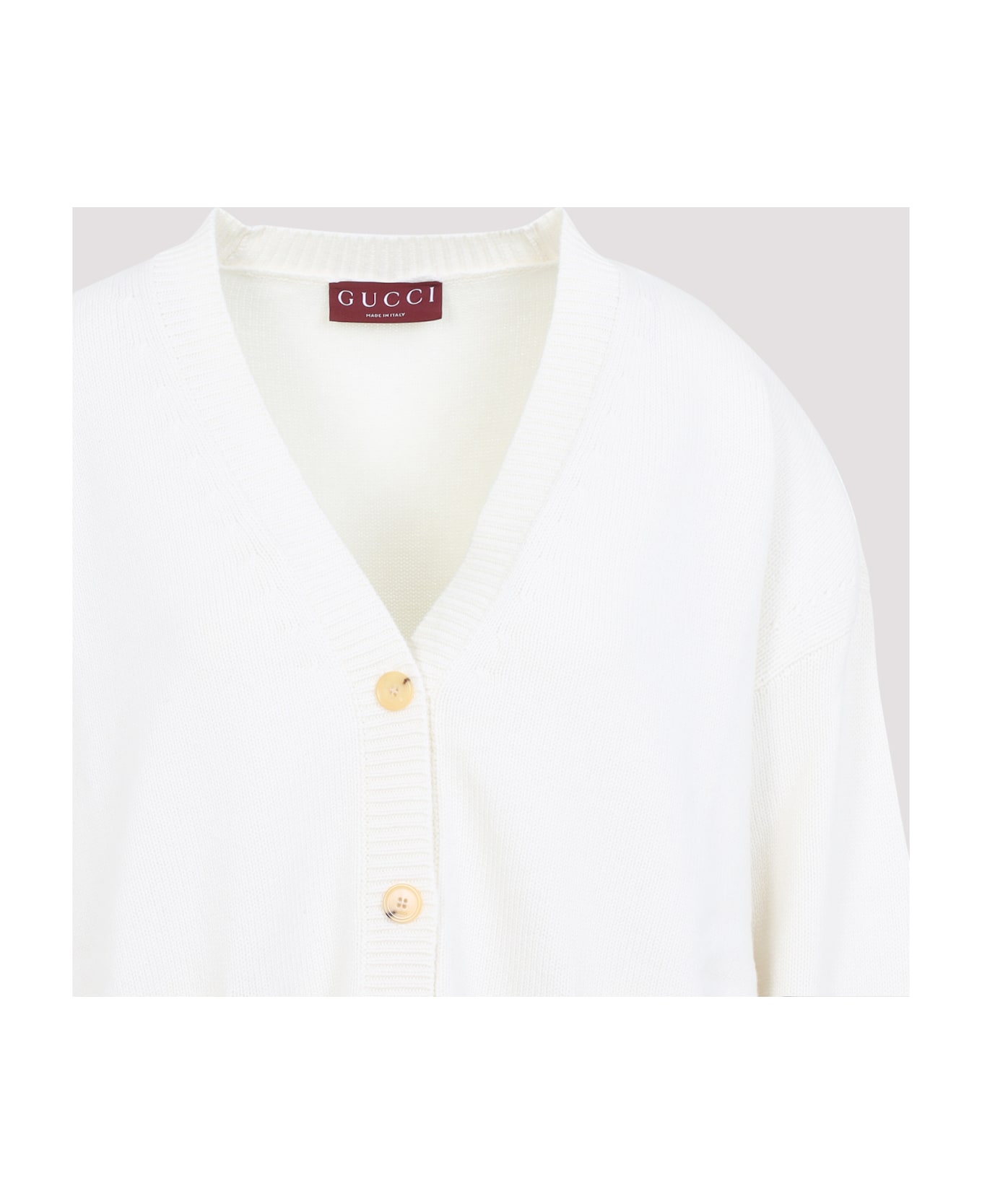 Gucci Web Cardigan - Ivory