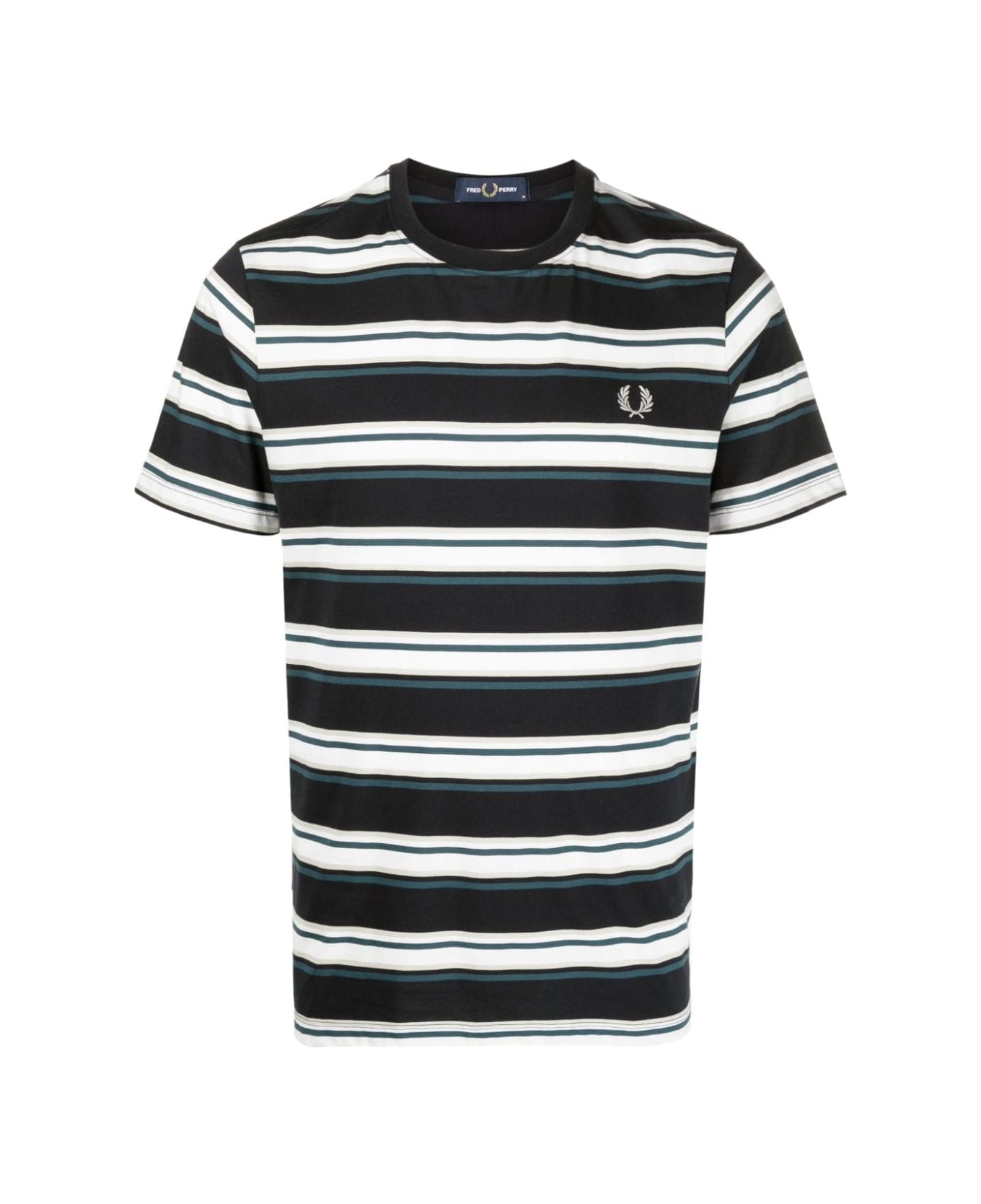 Fred Perry Fp Stripe T-shirt - Navy
