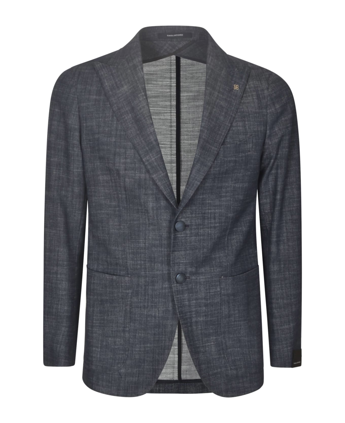 Tagliatore Patched Pocket Two-buttoned Blazer - Blue