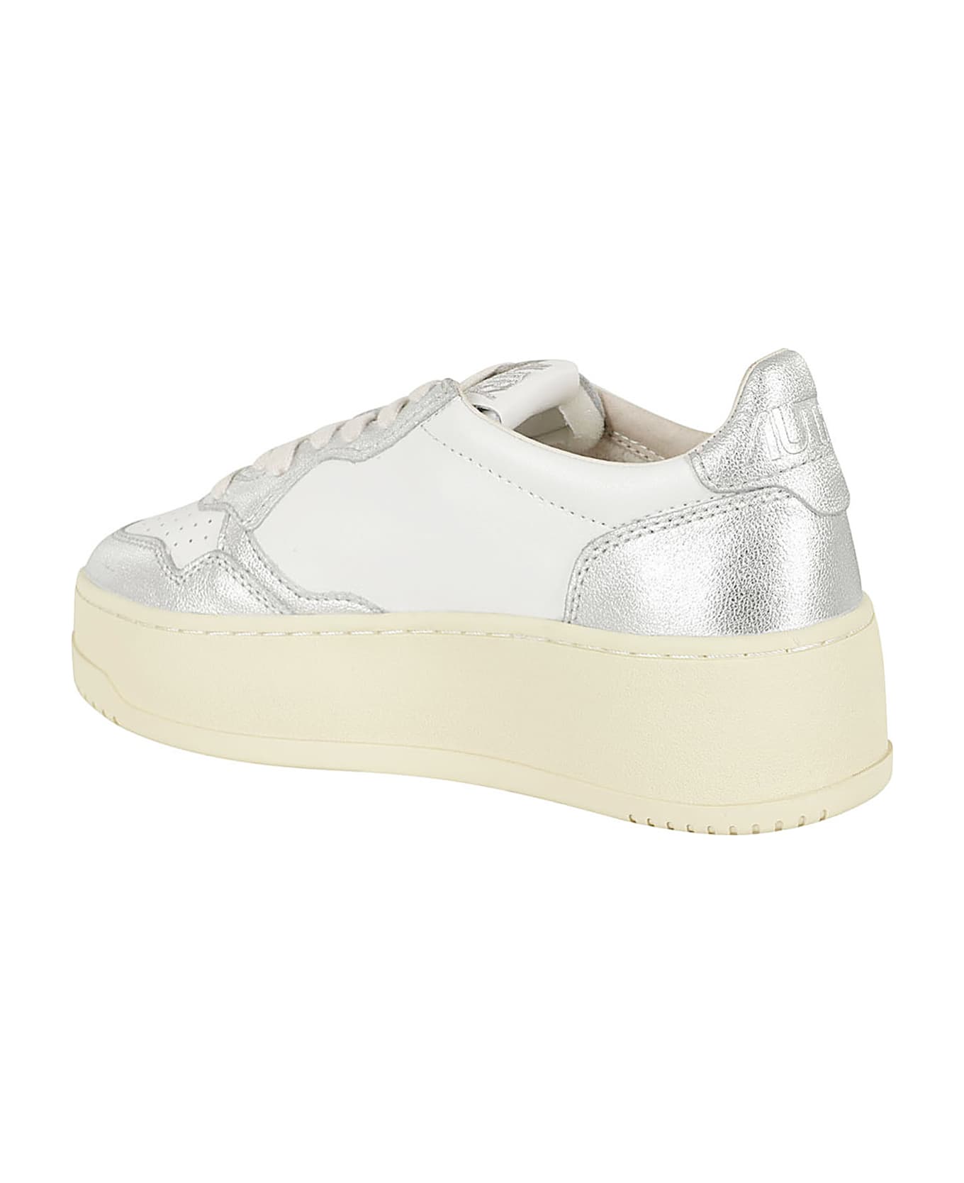 Autry Platform Low Wom - Wht Silver
