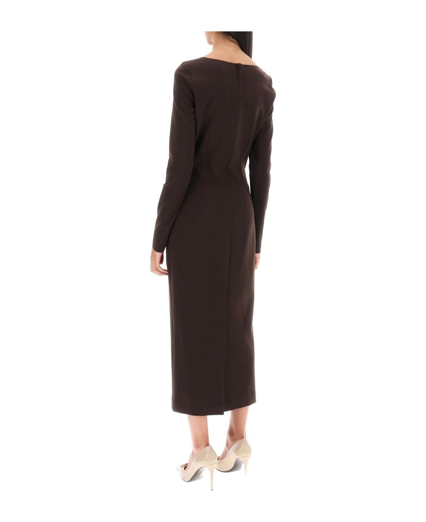 Dolce & Gabbana Jersey Sheath Dress - Brown ワンピース＆ドレス