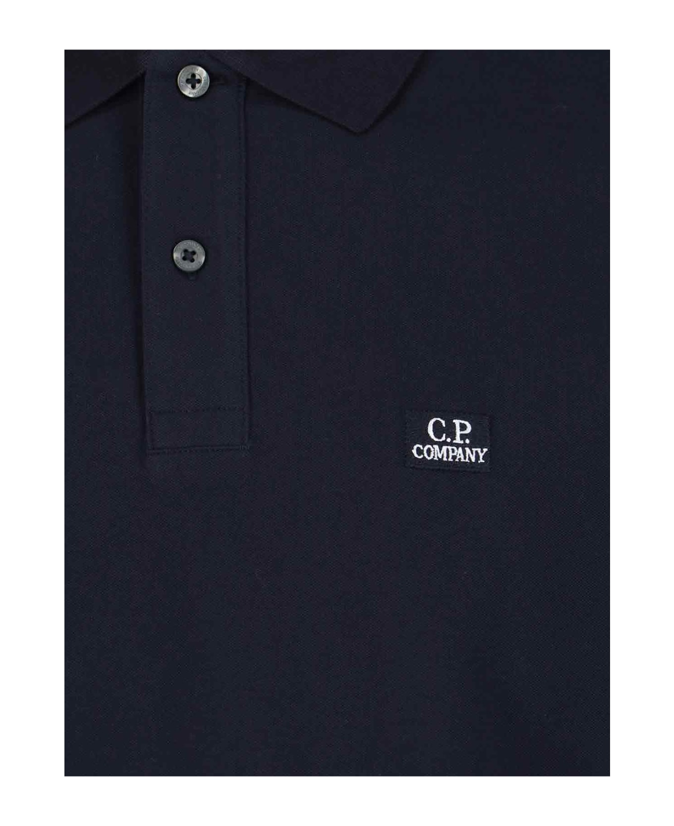 C.P. Company Logo Polo Shirt - Blue