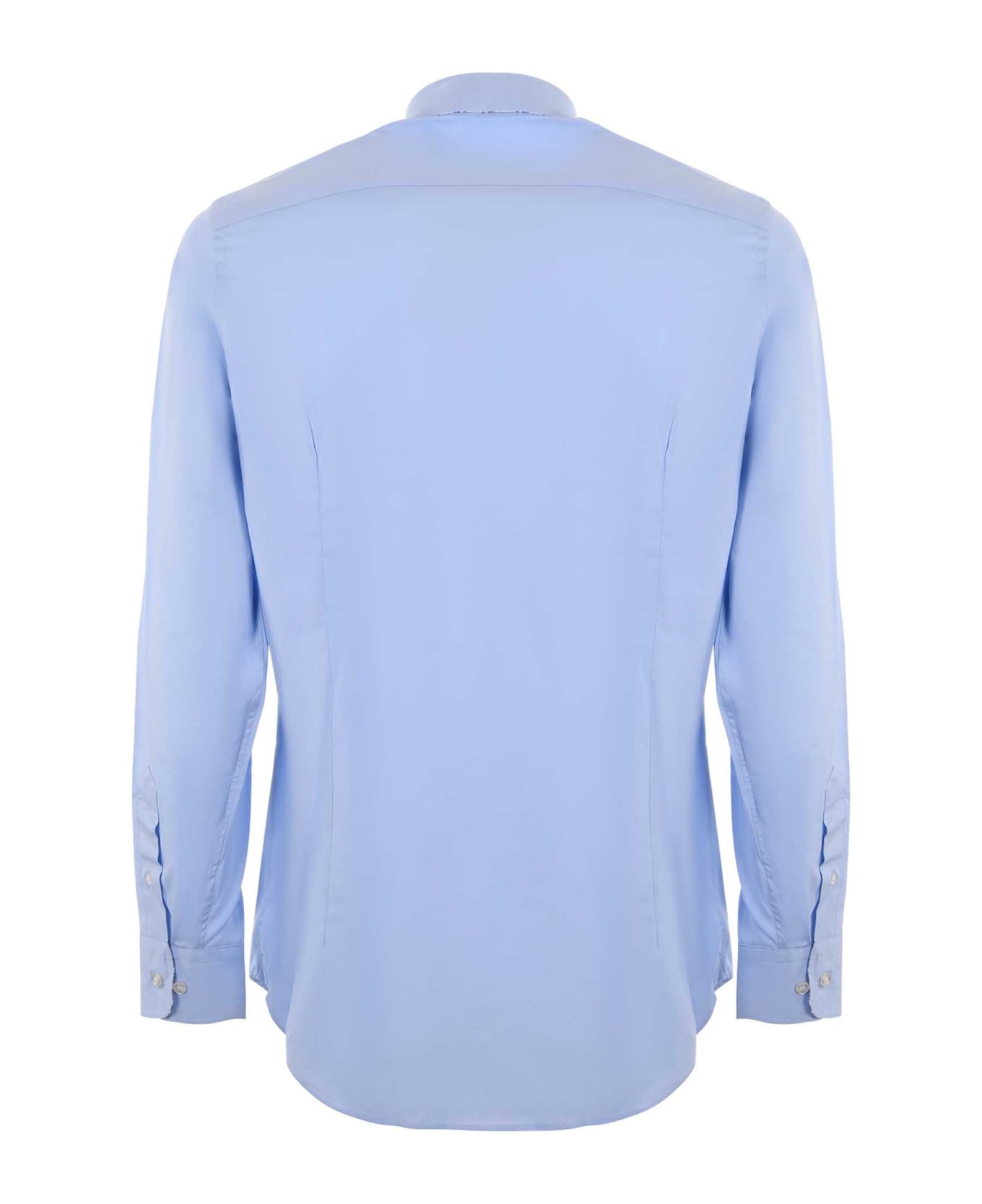Etro Shirt In Stretch Poplin - Azzurro