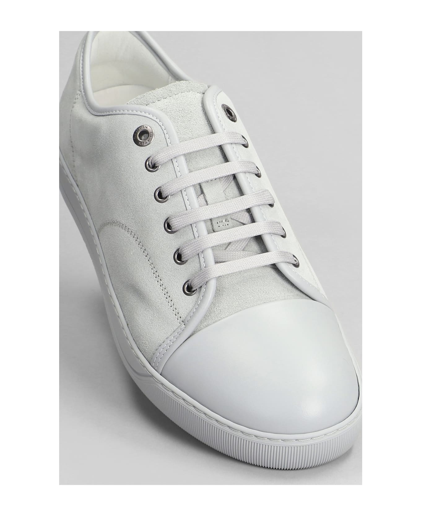Lanvin Dbb1 Sneakers In Grey Suede - grey