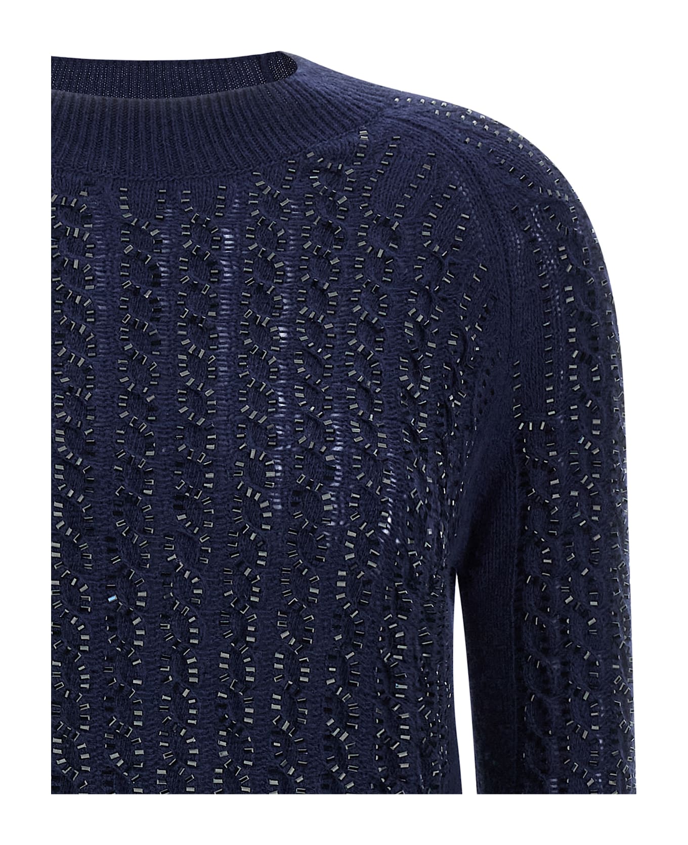 Ermanno Scervino Baguette Studded Sweater - Blue