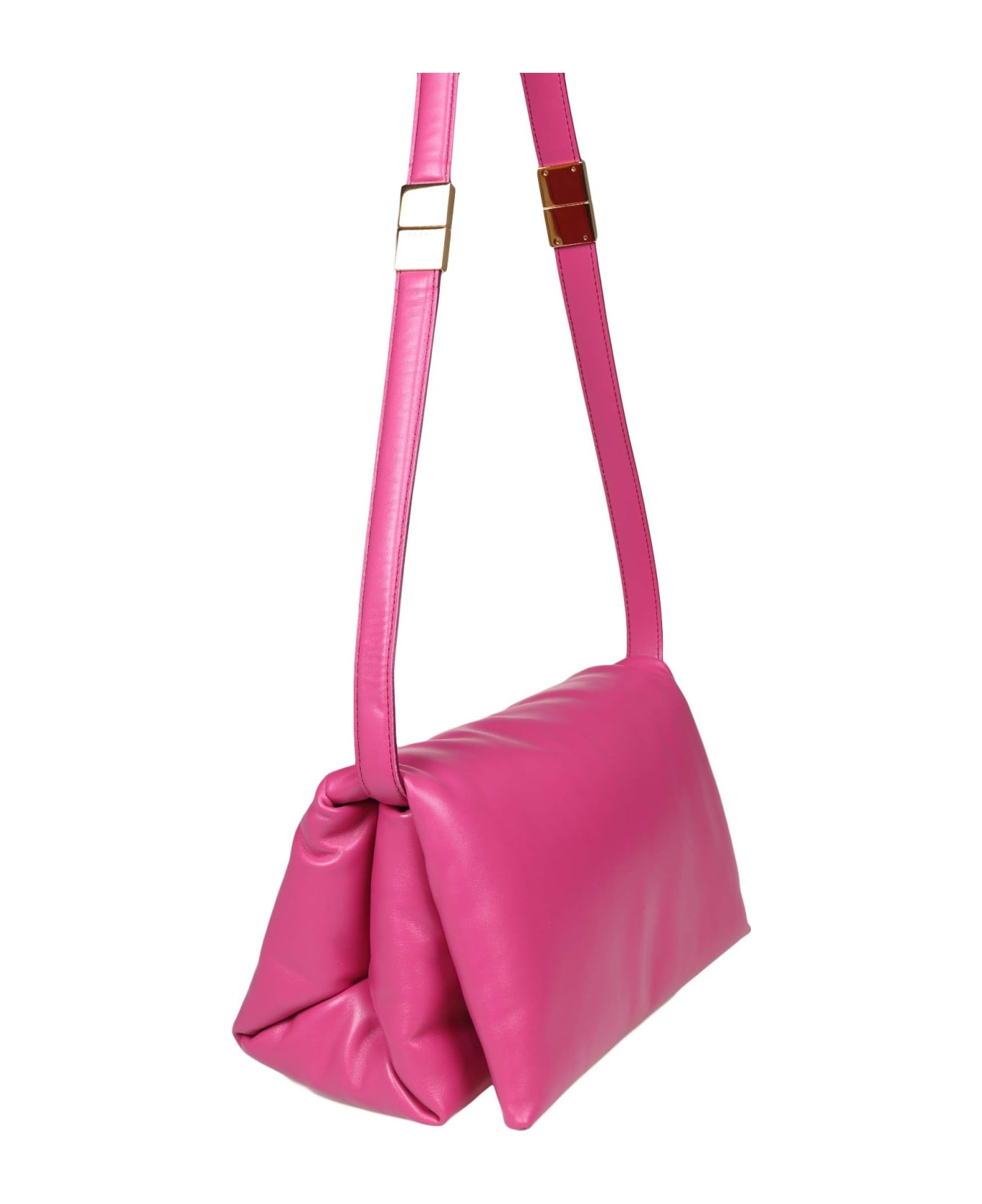 Marni Prisma Shoulder Bag In Fuchsia Color Leather - PINK