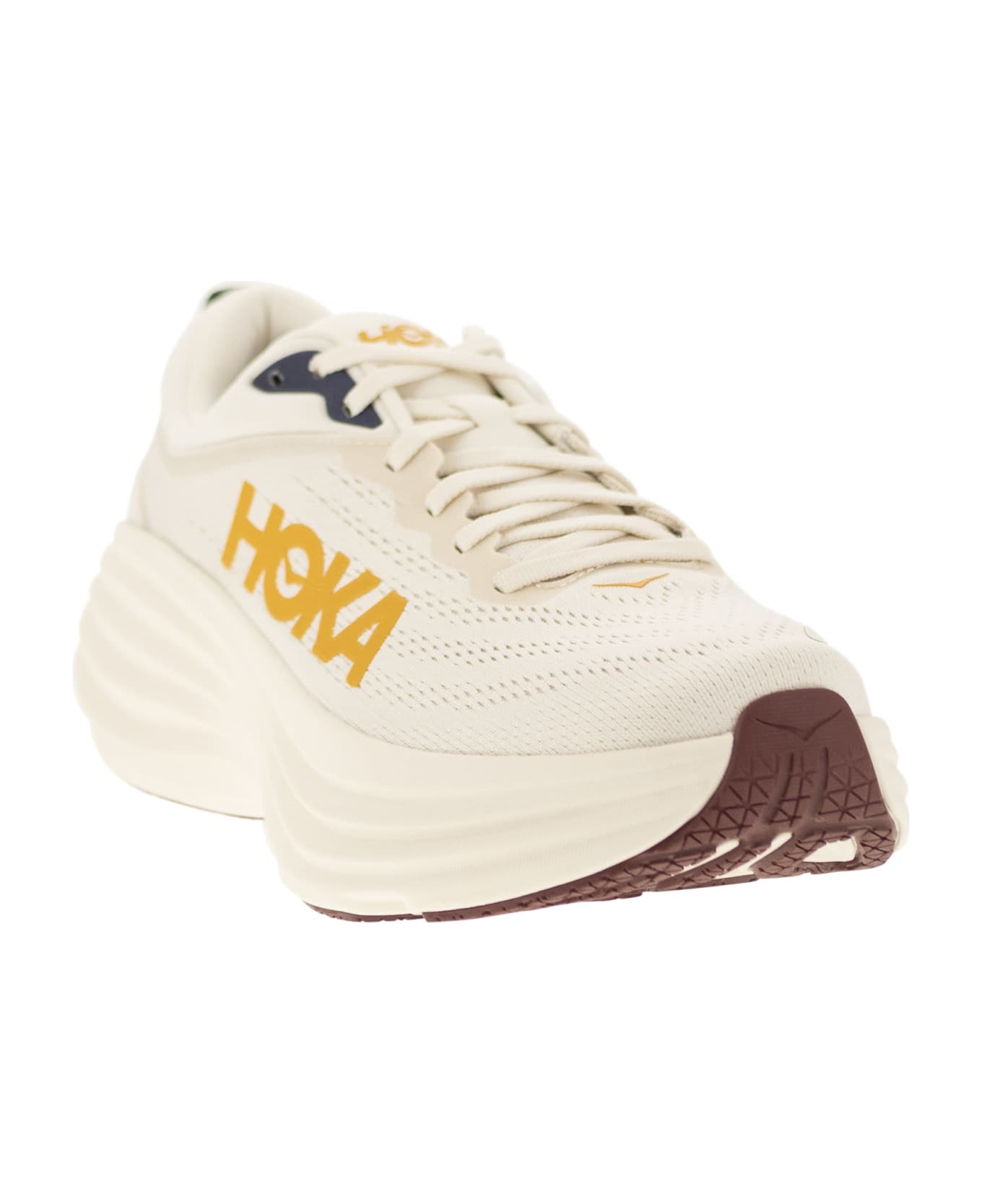 Hoka Bondi 8 - Ultra-shortened Sports Shoe - Ost Oat Milk / Alabaster