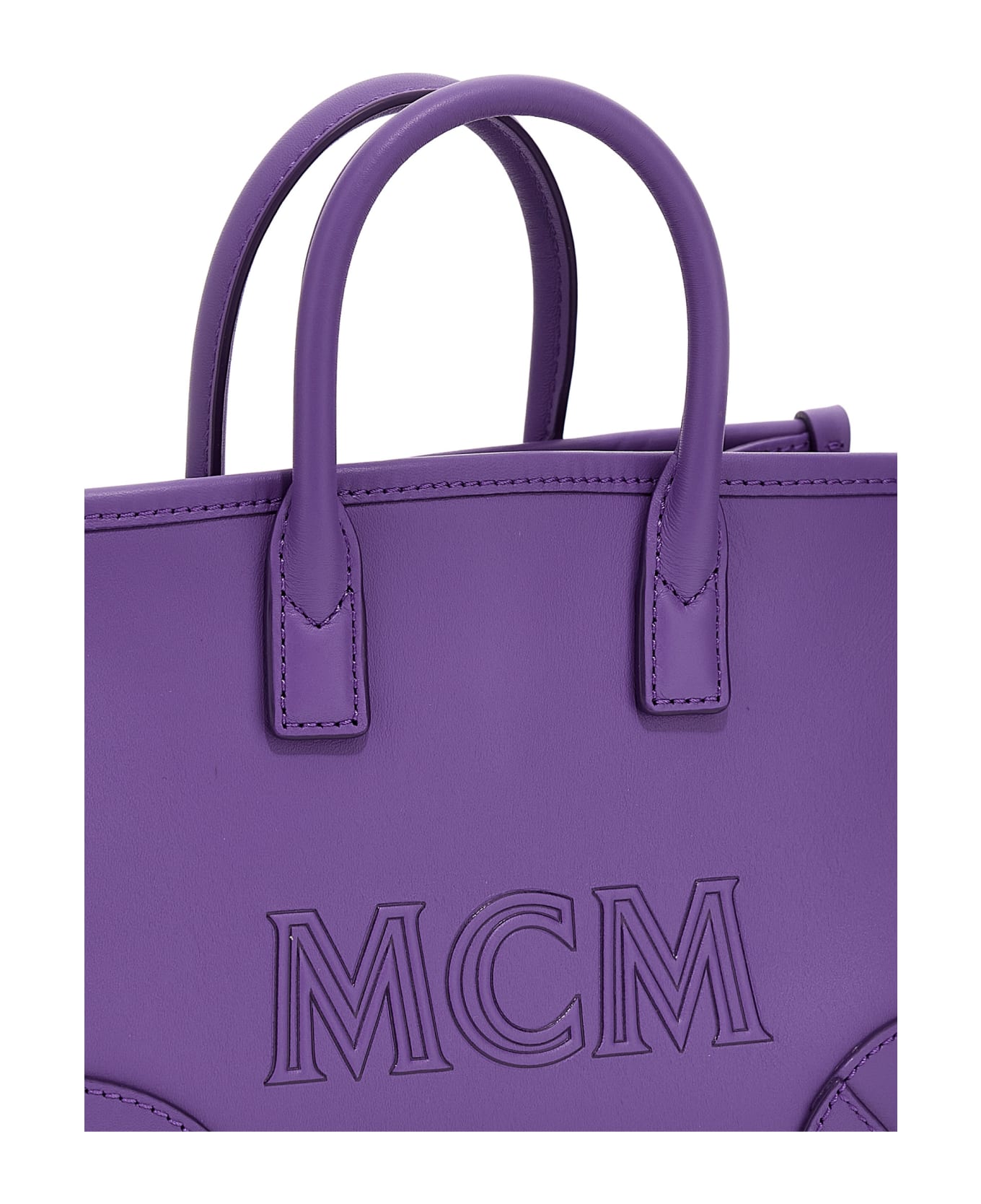 MCM 'munchen' Mini Shopping Bag - Purple