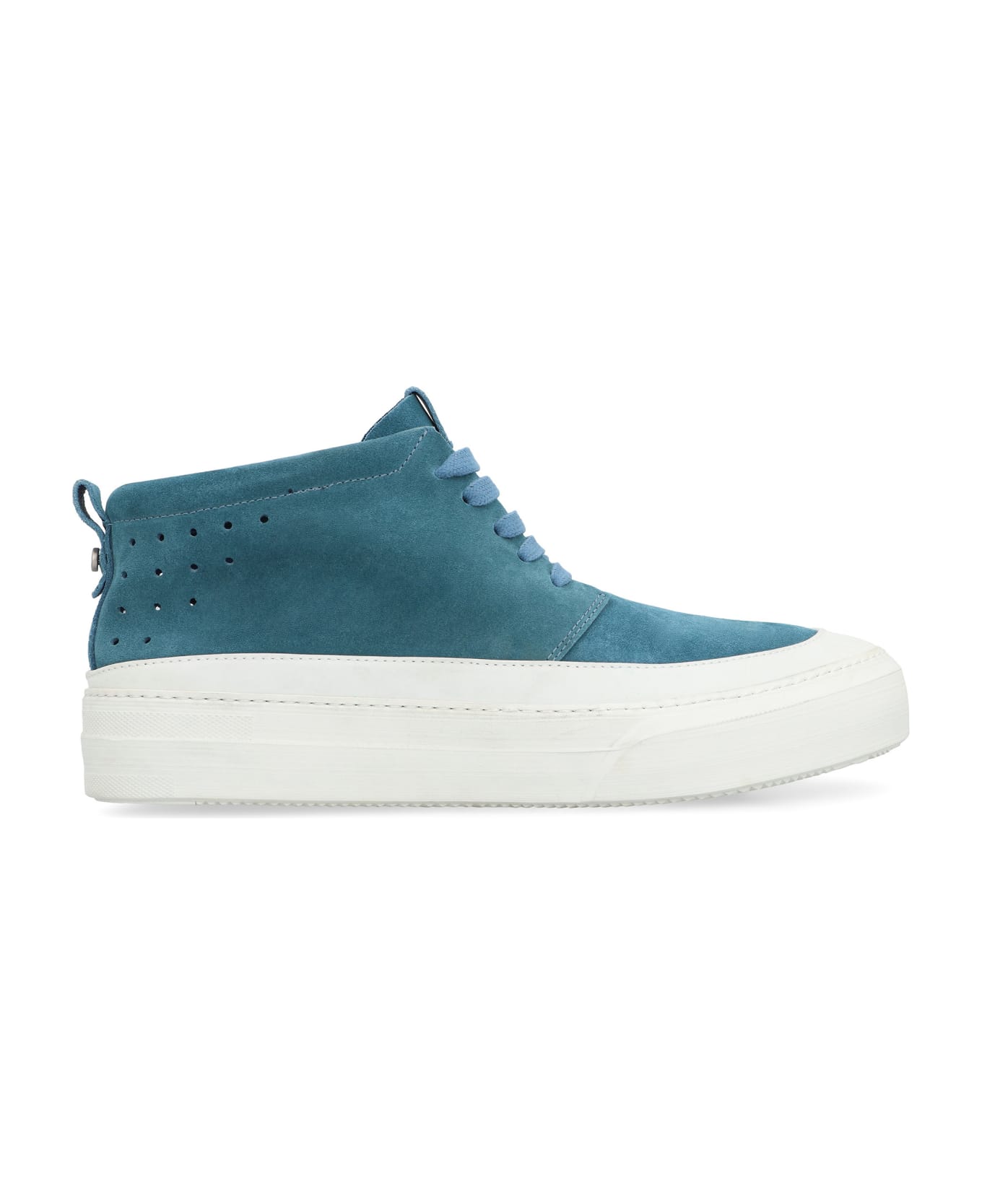 Volta Suede Mid-top Sneakers - turquoise