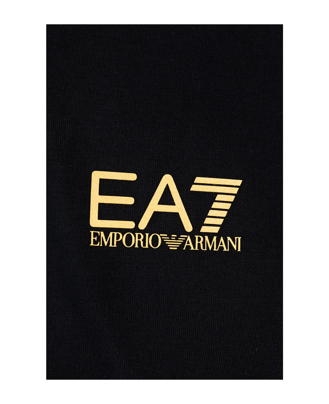 EA7 T-shirt - BLACK GOLD LOGO