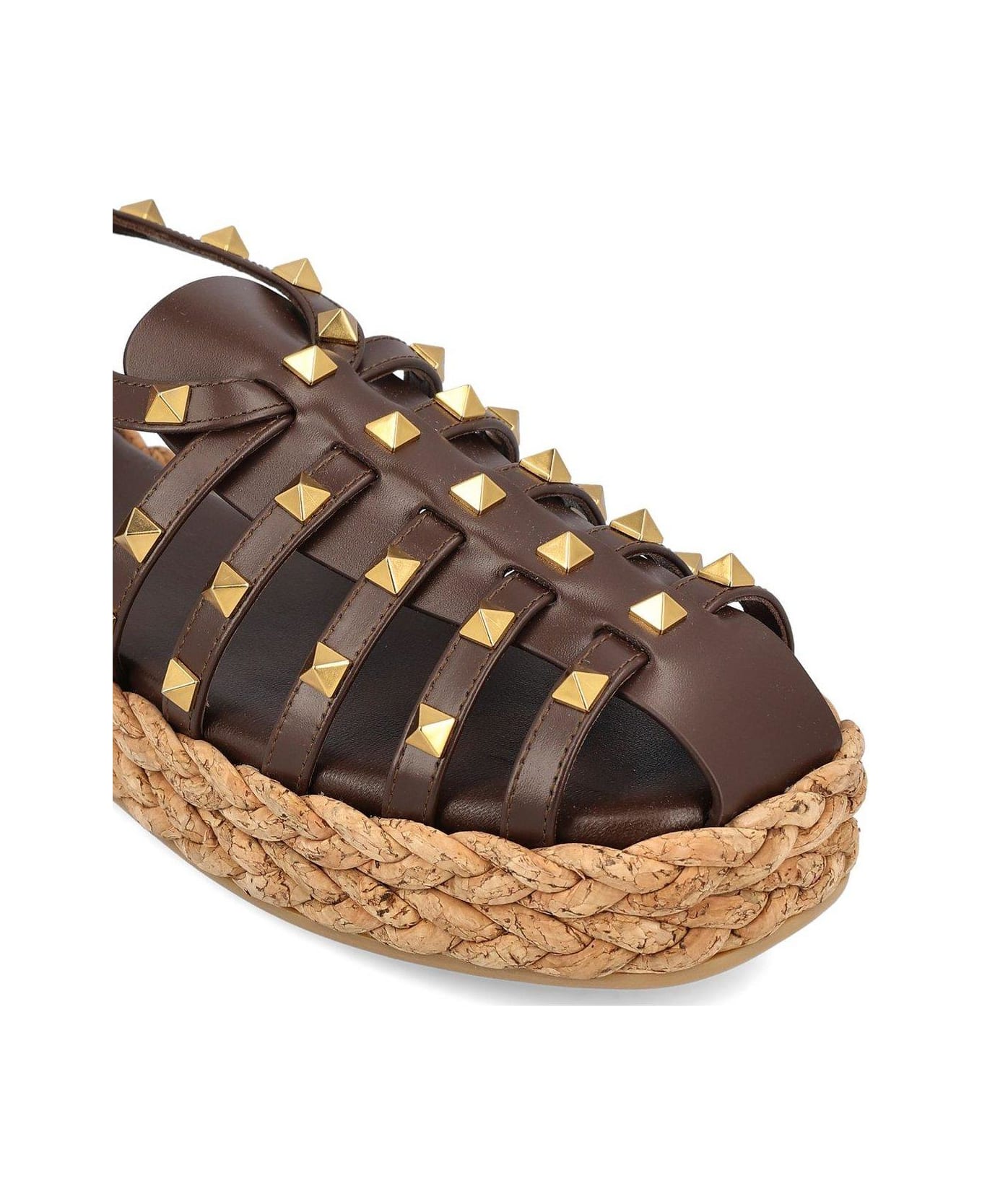 Garavani Rockstud Buckle Detailed Flat Shoes