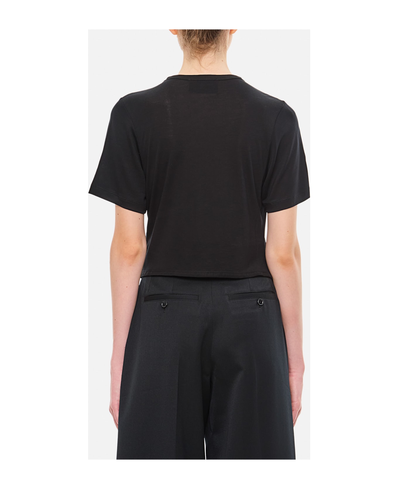Simone Rocha Easy T-shirt W/ Bow Tails - Black