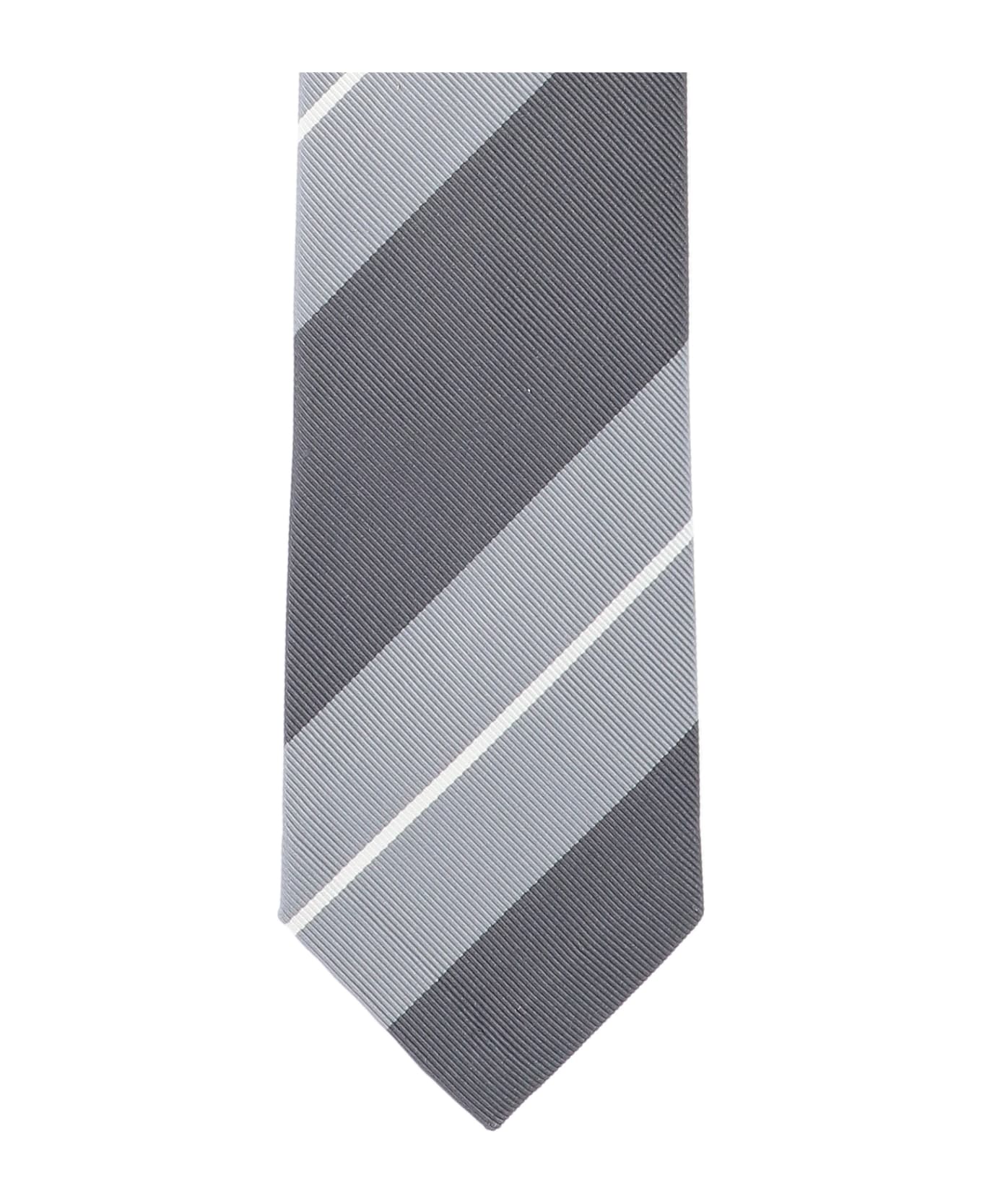 Thom Browne Striped Tie - Gray