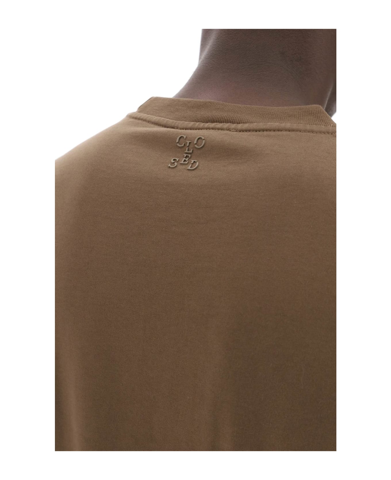 Closed Long-sleeved T-shirt - TEAK (Brown) フリース