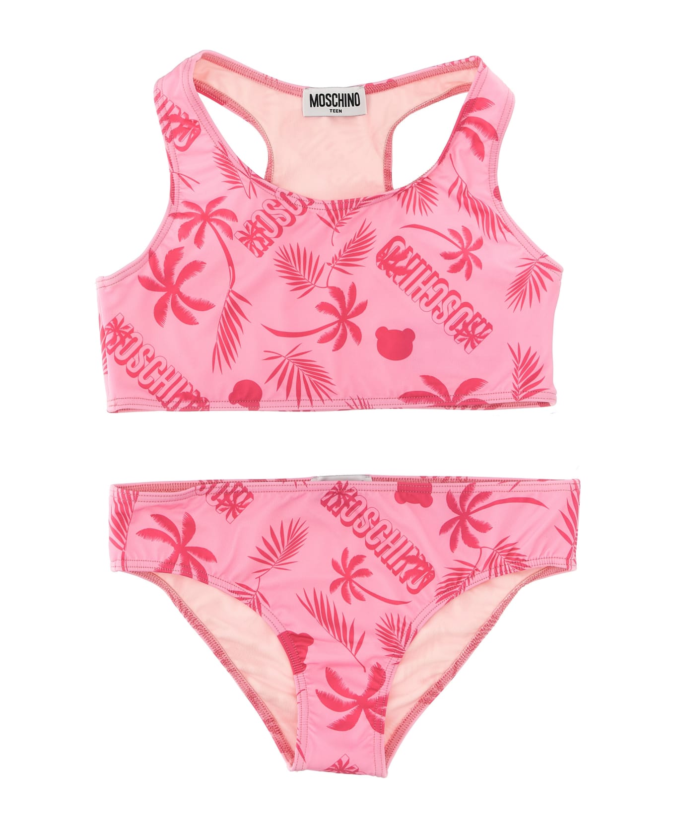 Moschino All Over Print Bikini - Pink