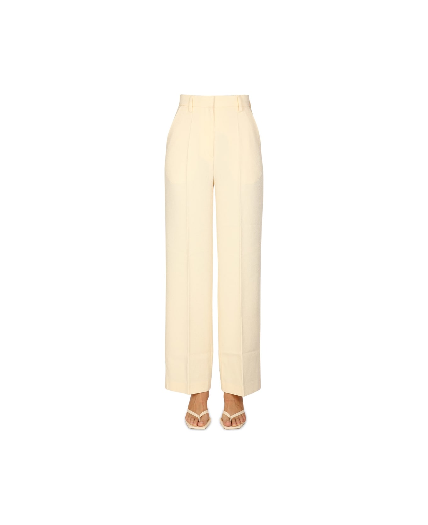 Nanushka Straight Tailored Pants - WHITE ボトムス