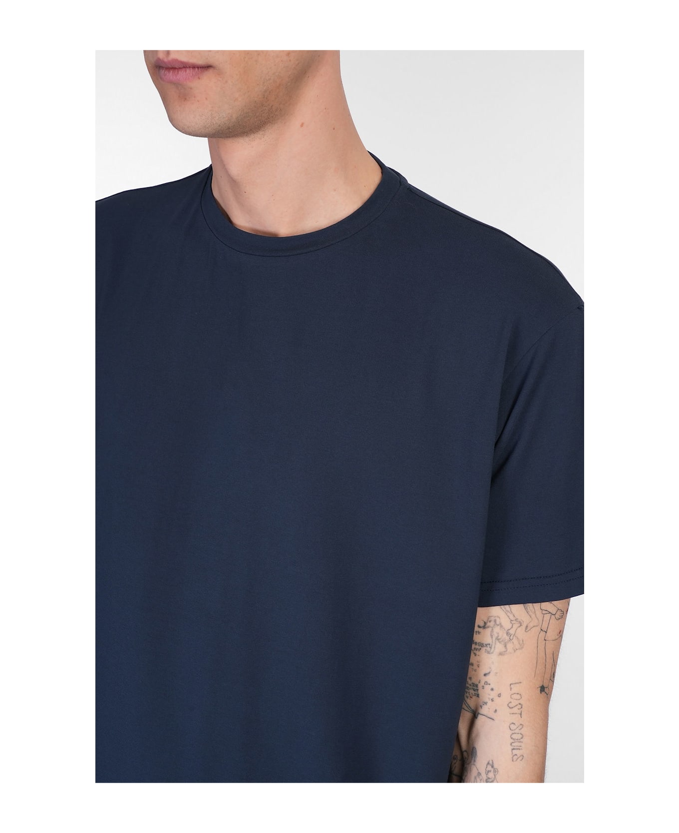 Low Brand B150 T-shirt In Blue Cotton - blue