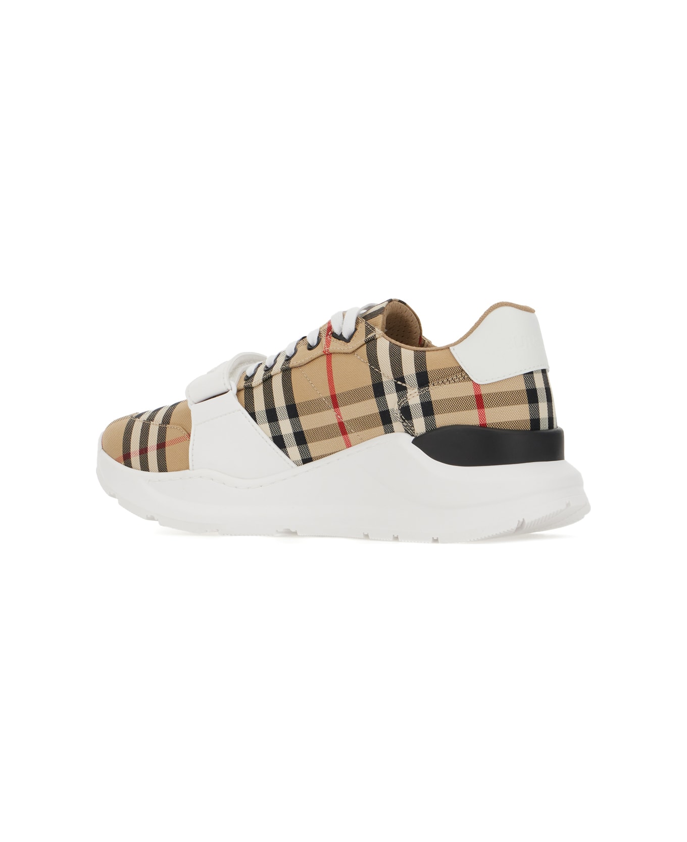 Burberry Multicolor Leather And Fabric Sneakers - A7028