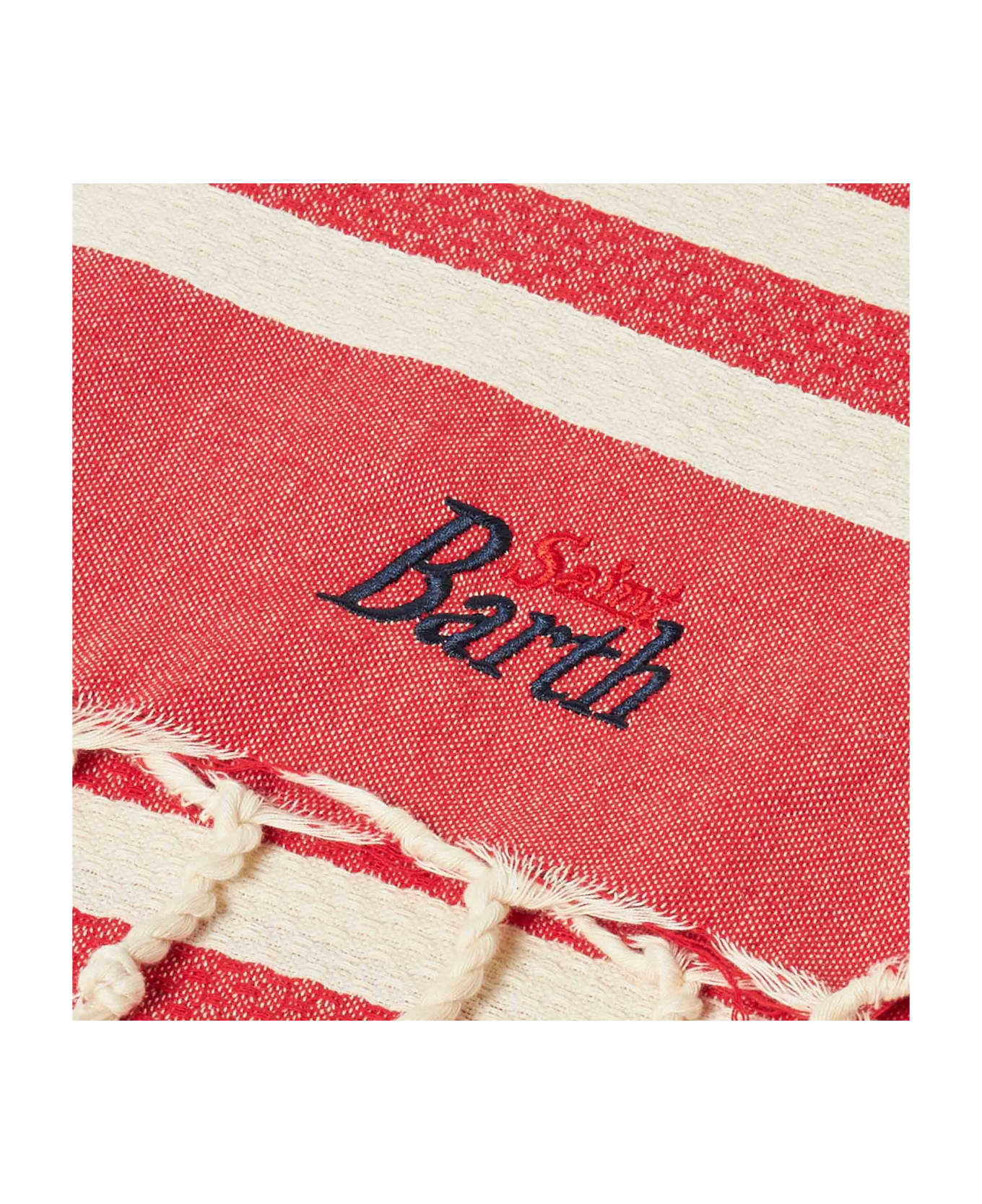 MC2 Saint Barth Fouta Classic Honeycomb With Striped - RED