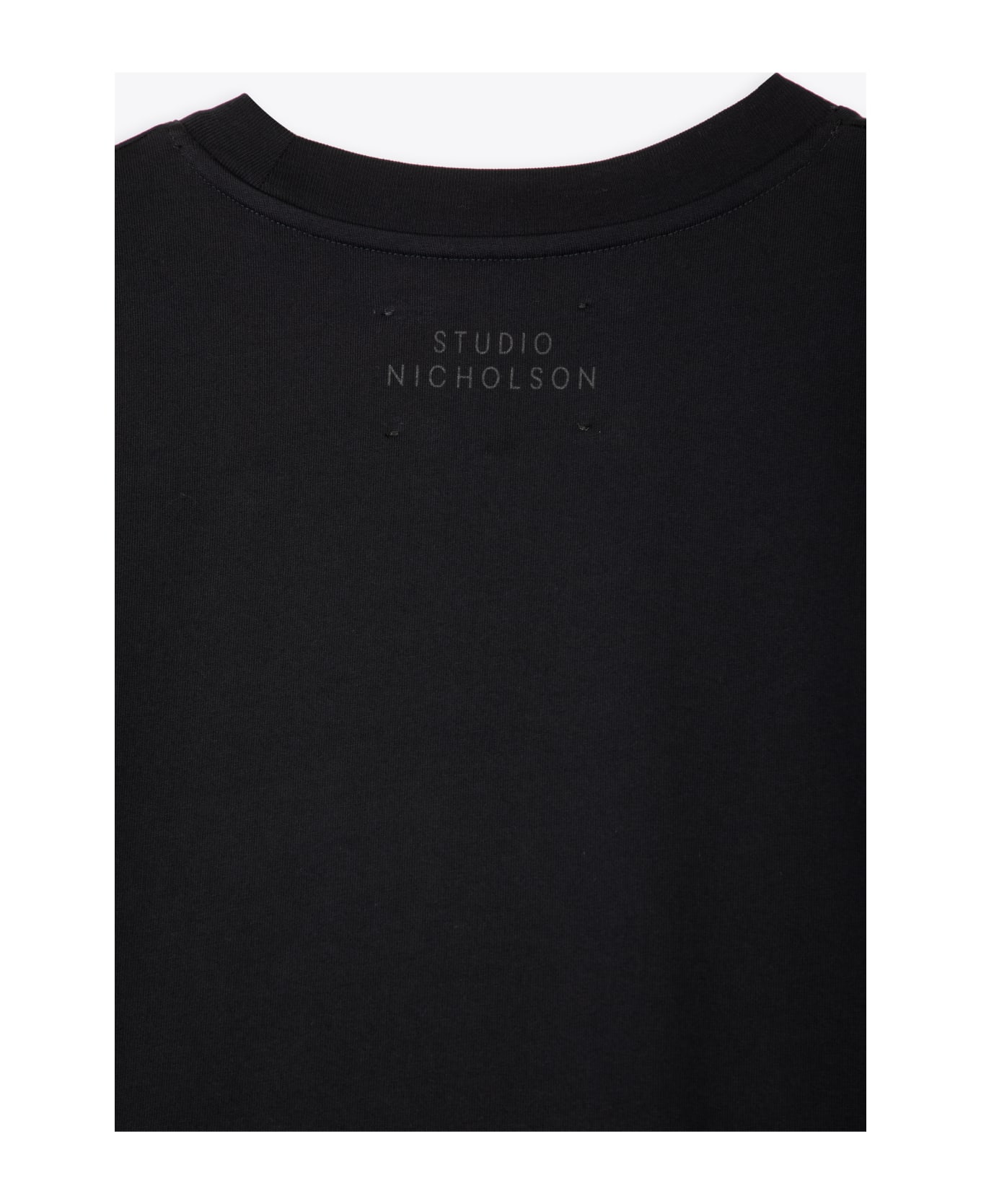 Studio Nicholson Branded Boxy Fit T-shirt Black cotton boxy fit t-shirt - Lay - Nero