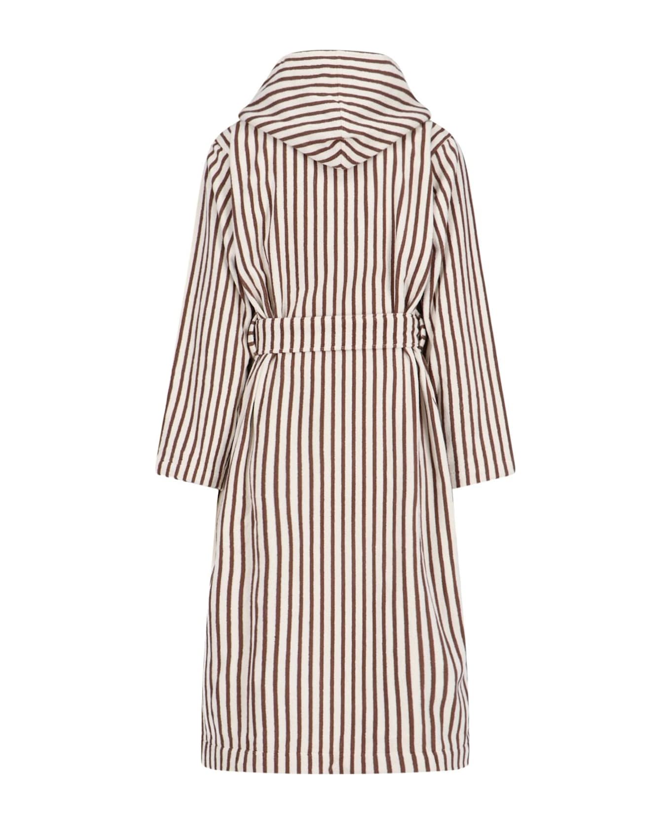 Tekla Striped Bathrobe - Kodiak Stripes