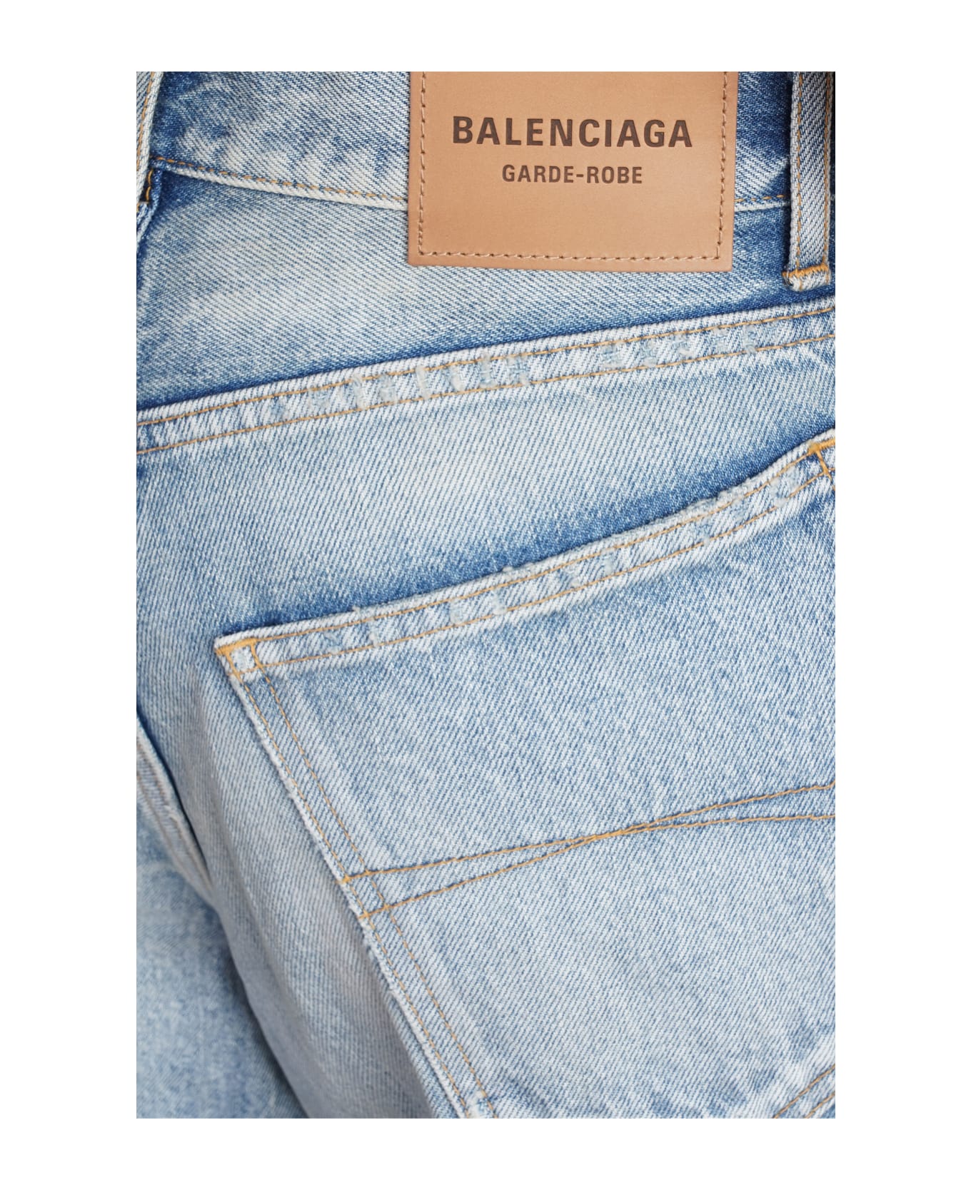 Balenciaga Jeans In Cyan Denim - cyan