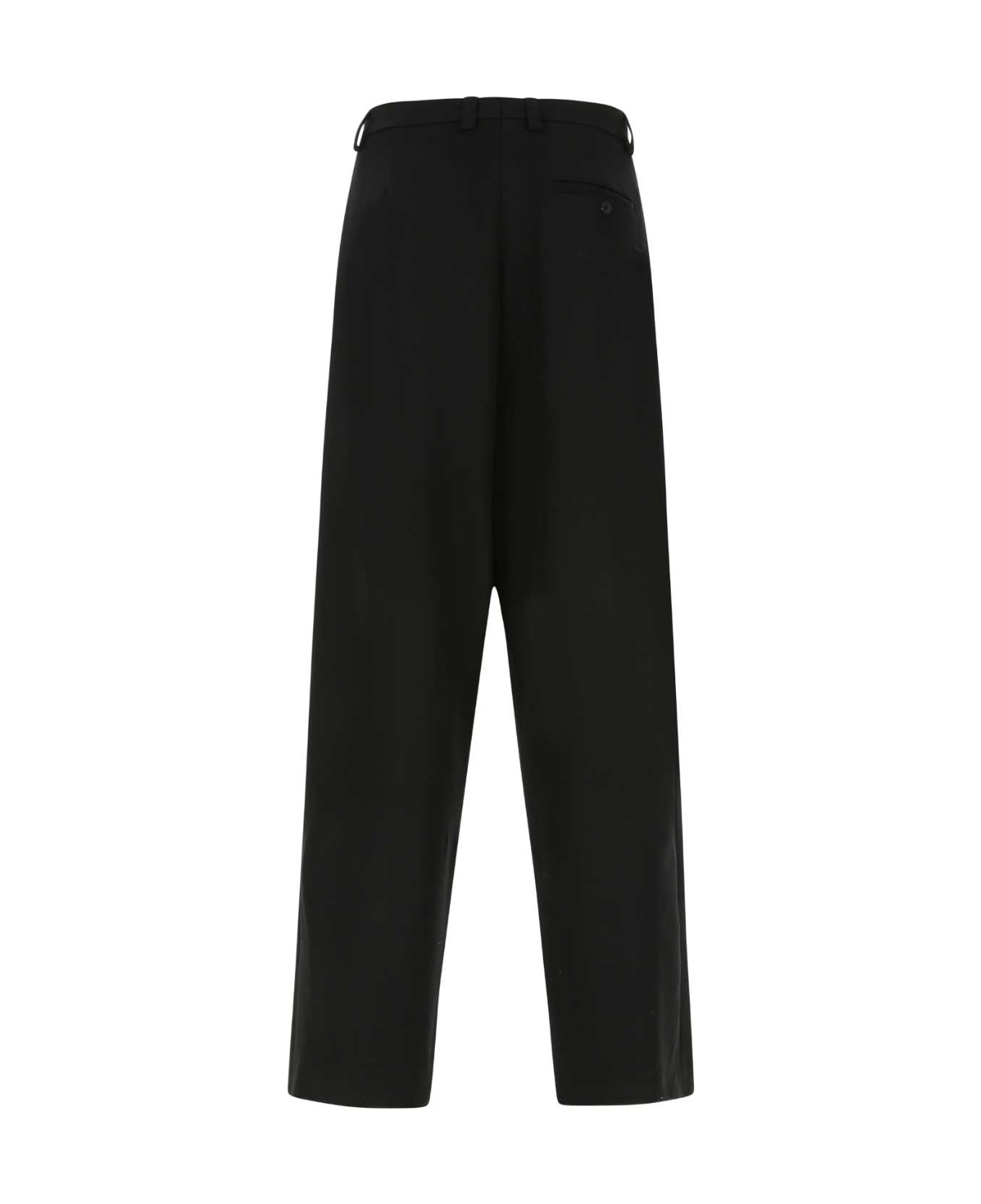 Balenciaga Black Wool Wide-leg Pant - 1000
