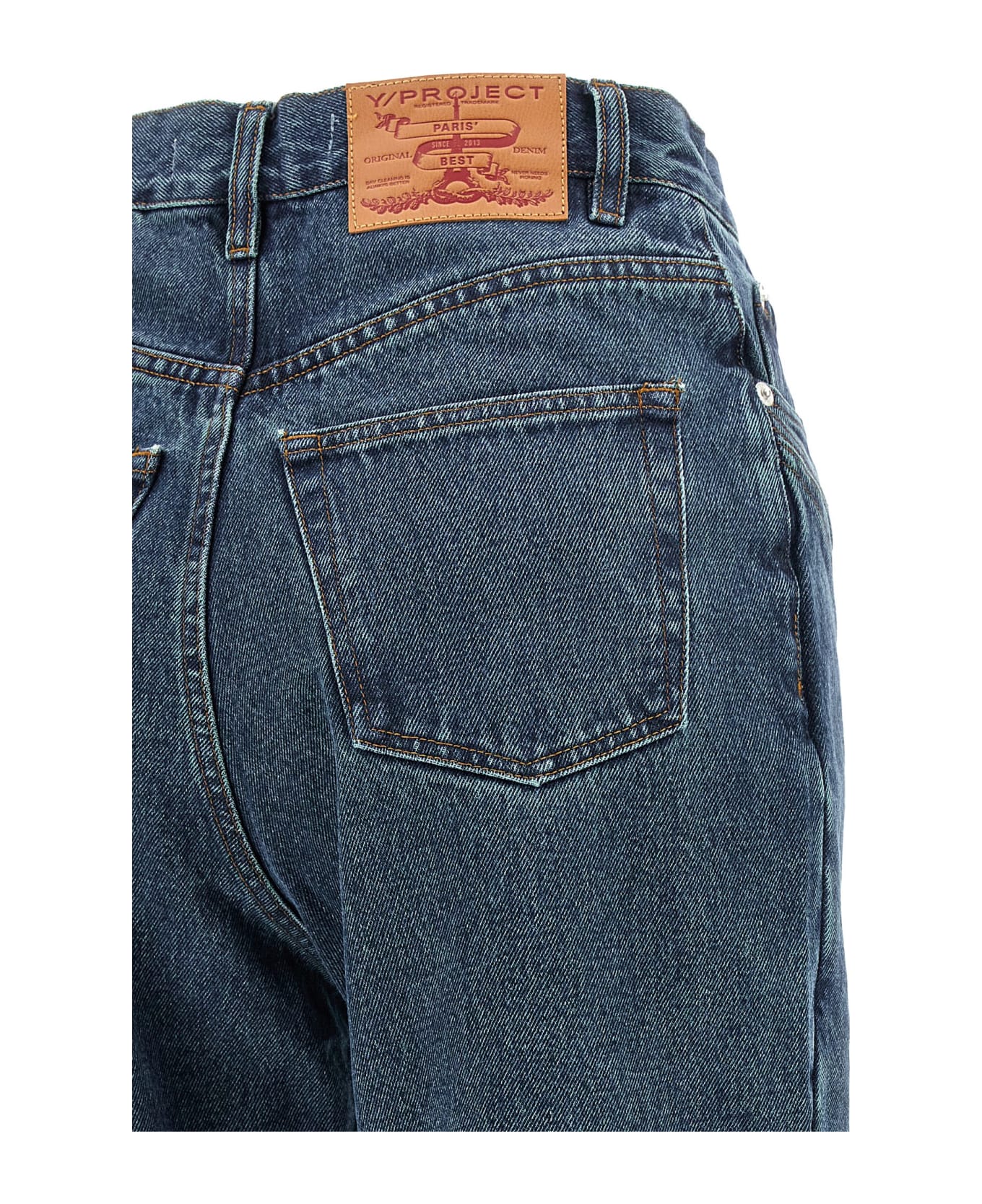Y/Project 'evergreen Cut Out' Jeans - Blue