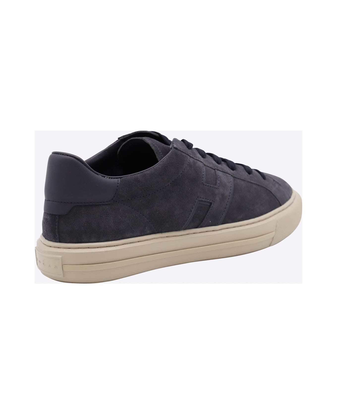 Hogan Navy Blue Leather Sneakers - Blue