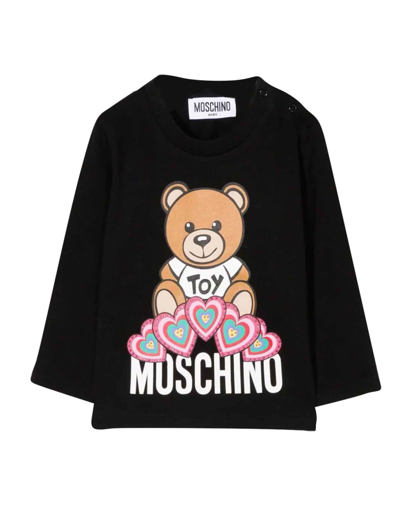 Moschino Baby Girl Teddy Bear Sweatshirt With Print - BEIG
