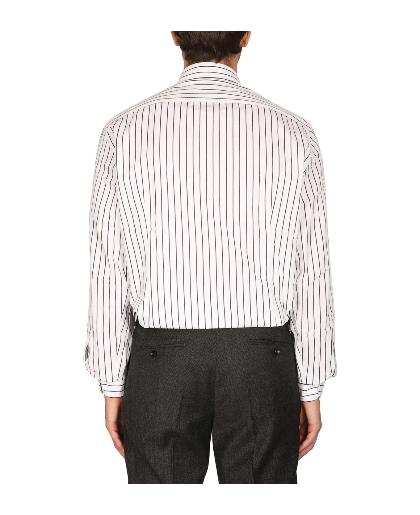 Lardini Shirt With Striped Pattern - MULTICOLOR