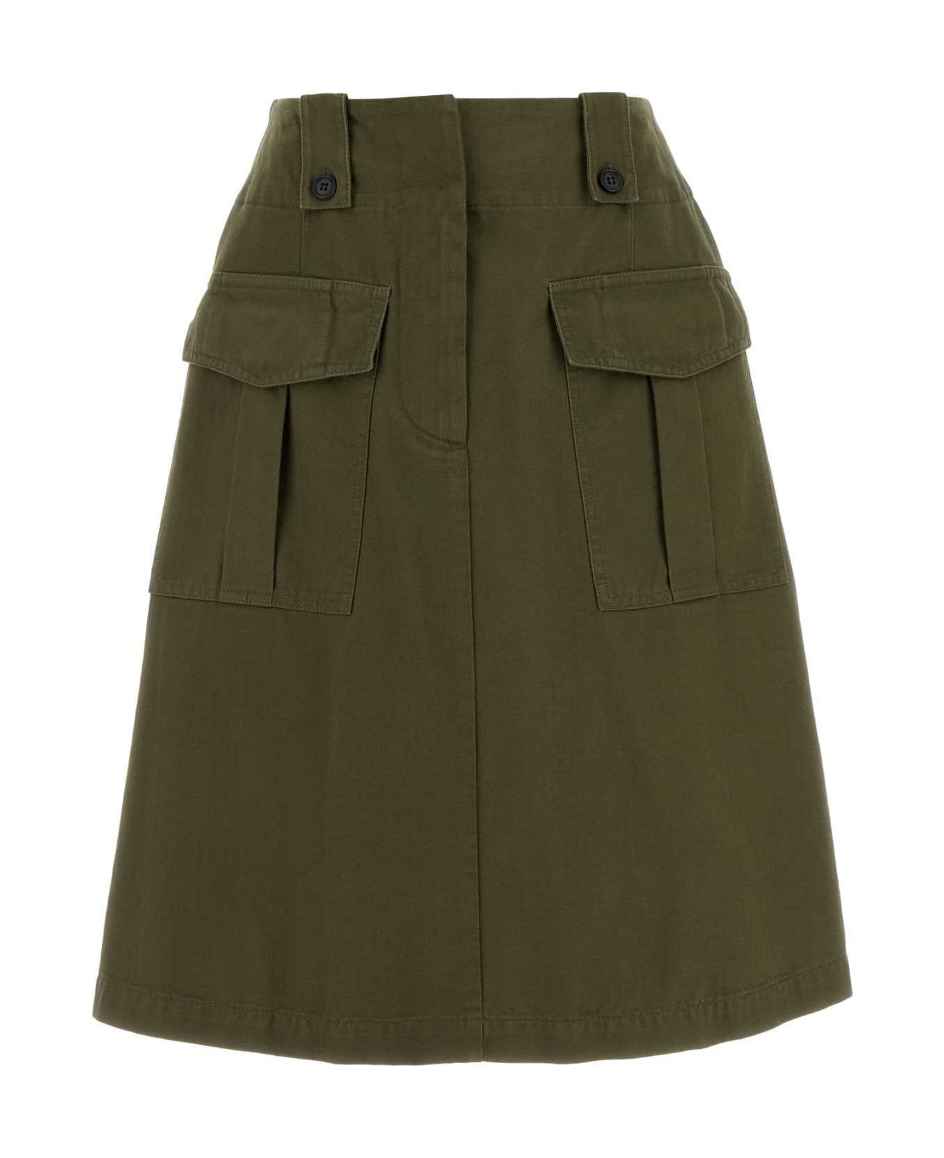 スカート Prada Army Green Cotton Skirt Prada Army Green Cotton Skirt | italist