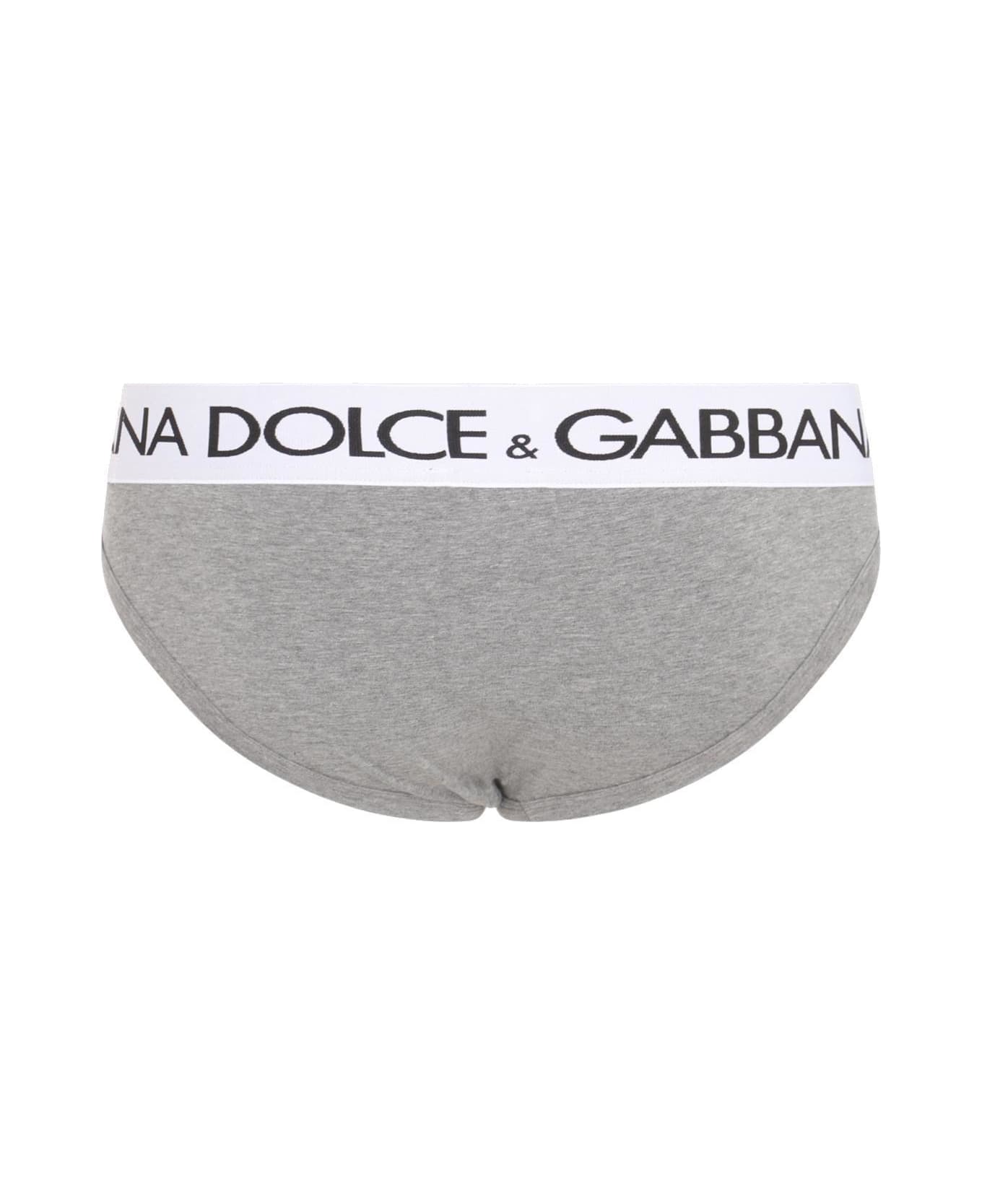 Dolce & Gabbana Elasticated Logo Waist Briefs - MELANGE GRIGI