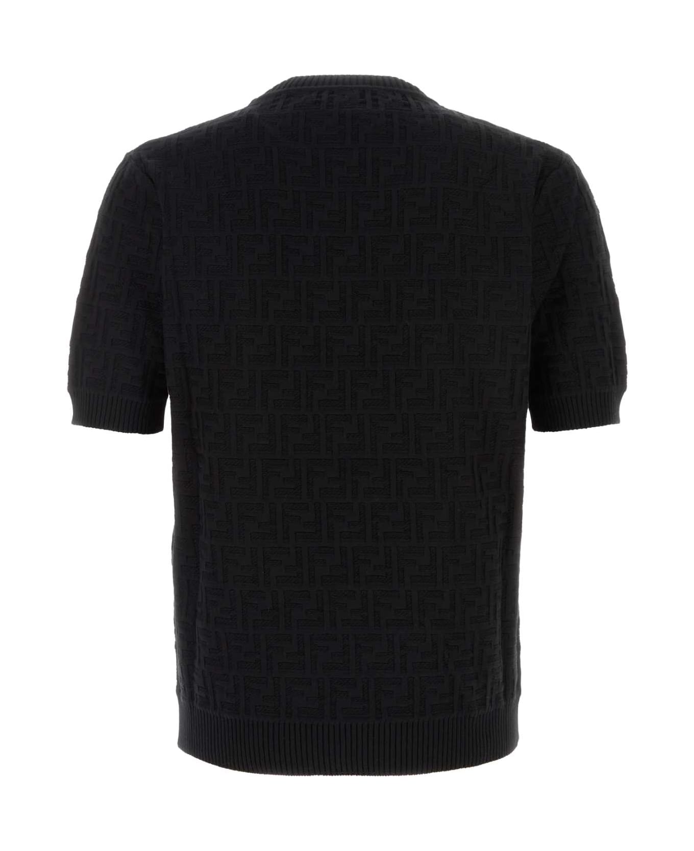 Fendi Black Cotton Sweater - Black ニットウェア