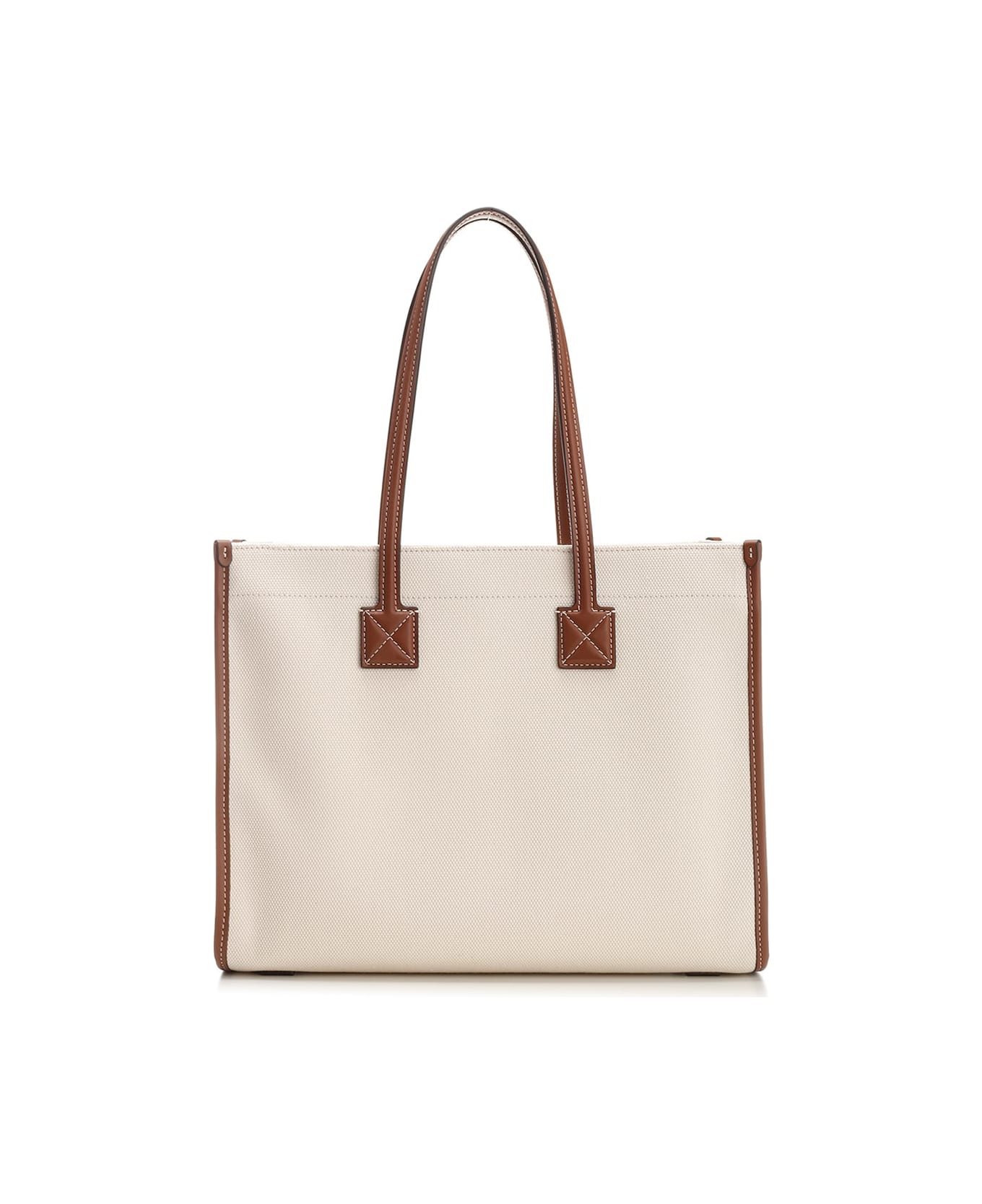 Burberry Tote Bag In Canvas - White