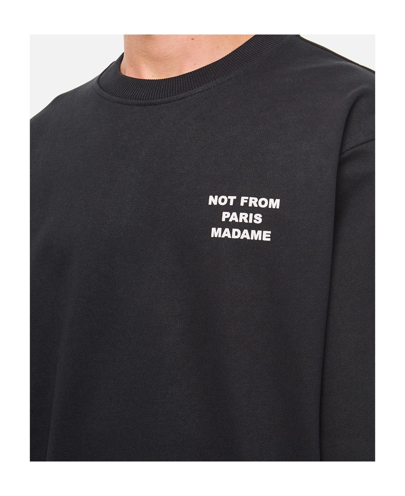 Drôle de Monsieur Le Sweatshirt Slogan - Black