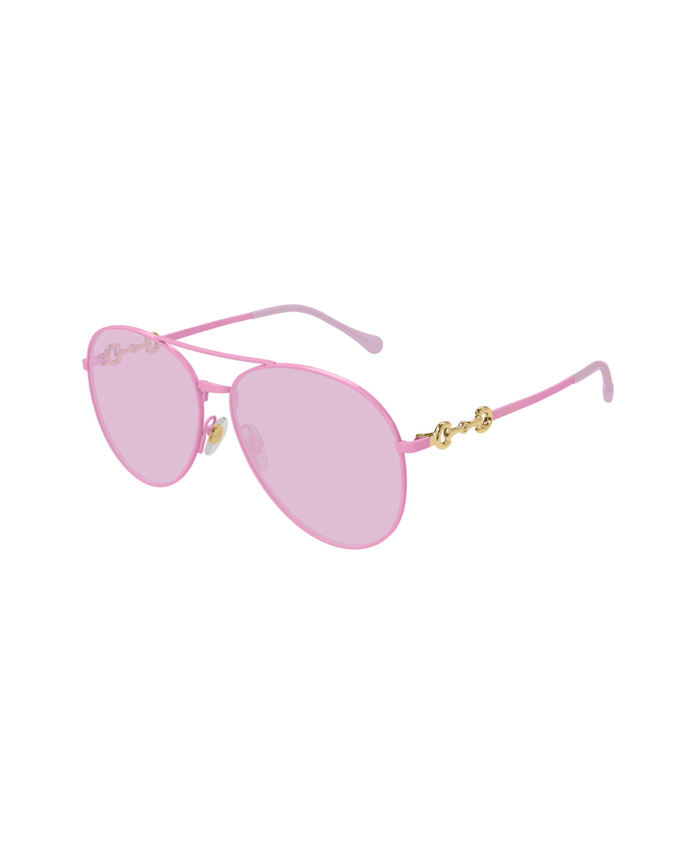 Gucci Eyewear Gucci Gg1698s Linea Horsebit 003 Fuchsia Pink Sunglasses - Rosa