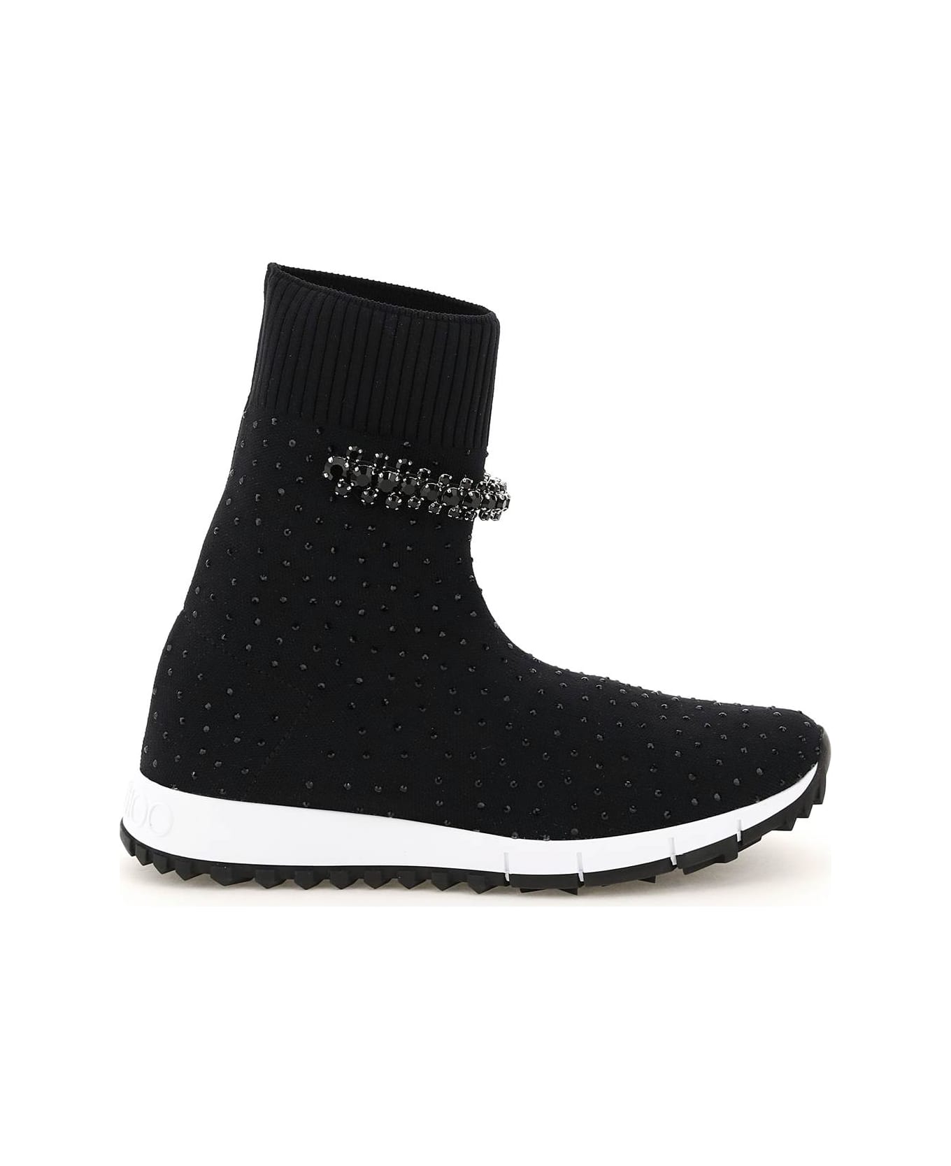 Jimmy Choo Regena Sneakers - BLACK JET CRYSTAL (Black)