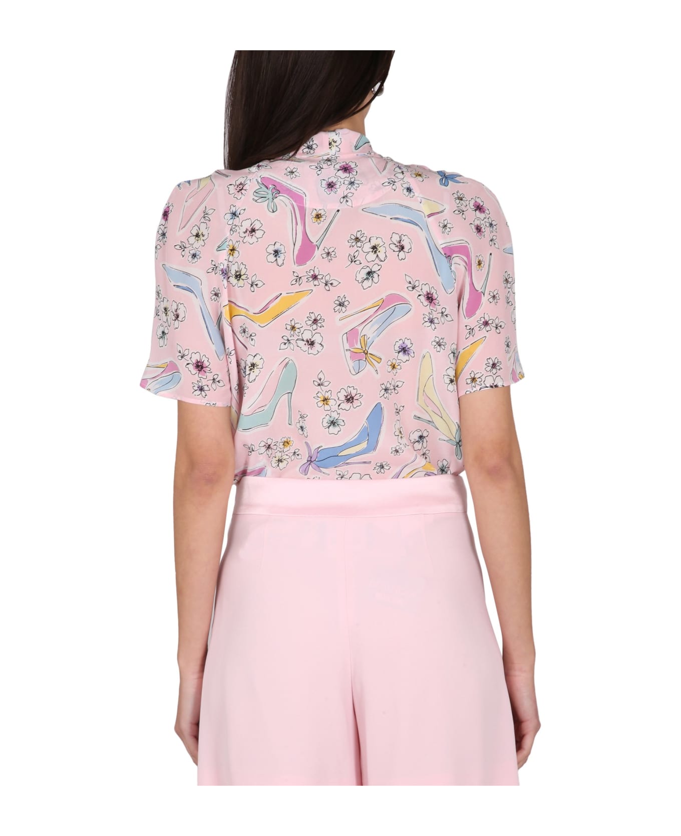 Boutique Moschino Heels And Flowers Shirt - ROSA