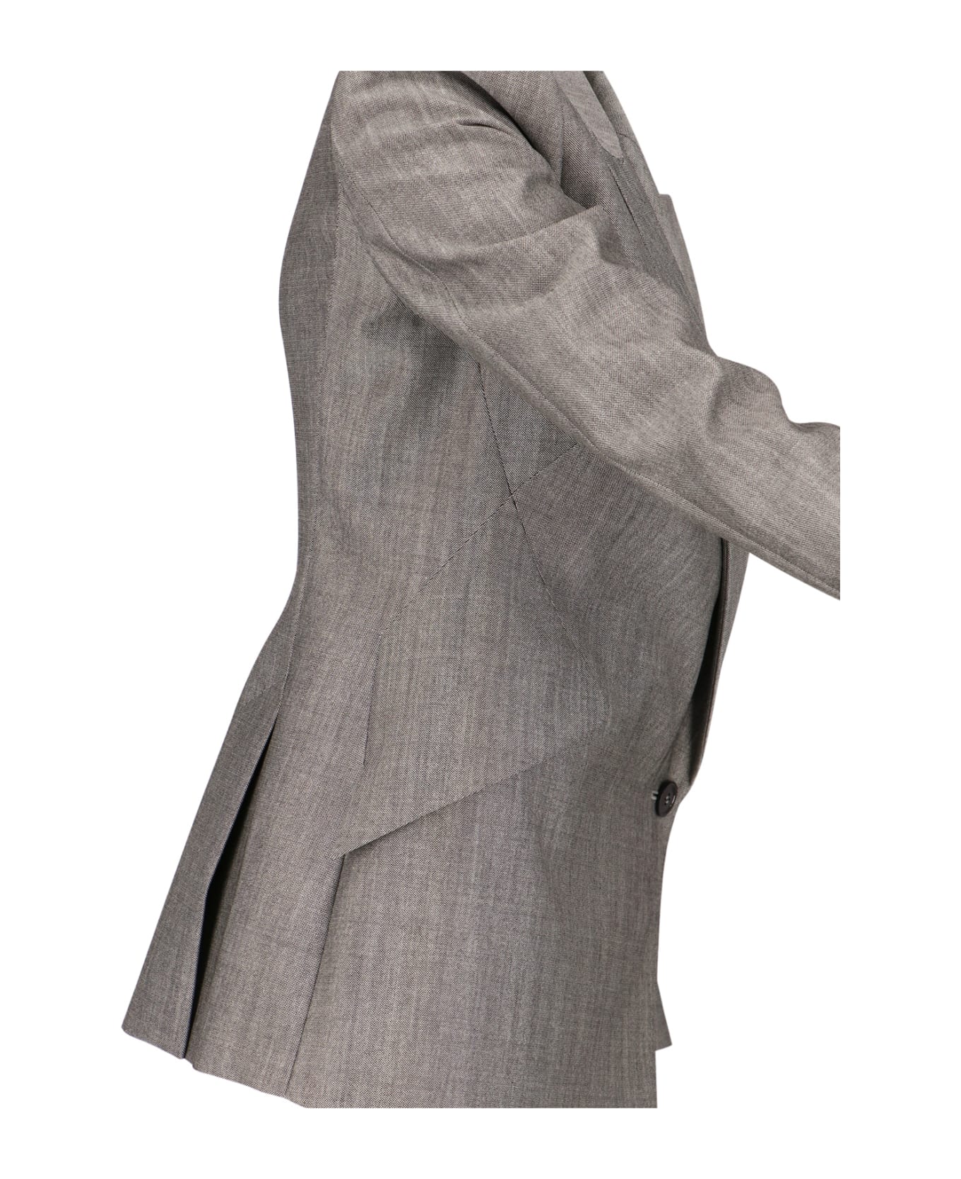 Alexander McQueen Single Buttoned Blazer - Grey