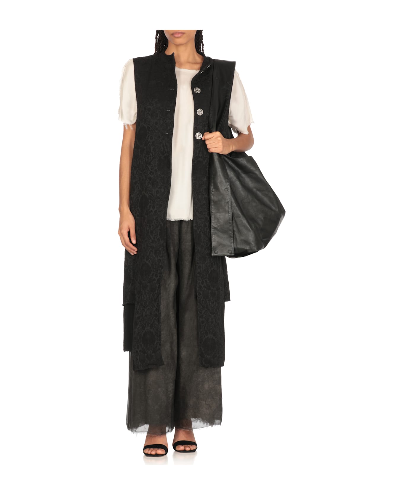 Sanctamuerte Cotton Gilet - Black