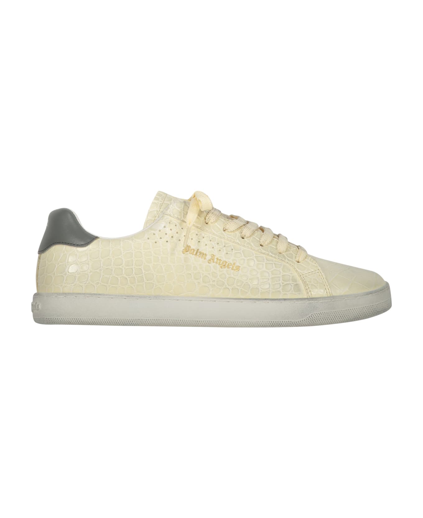 Palm Angels New Tennis Leather Sneakers - Ivory