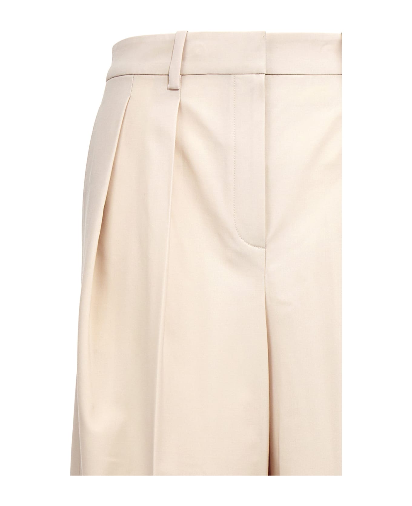 Theory Dbl Pleat' Pants - Sand ボトムス